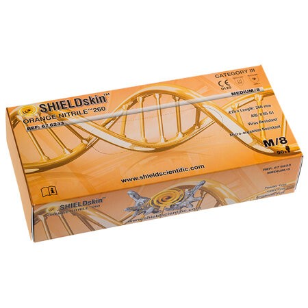 SHIELD Scientific - SHIELDskin™ ORANGE NITRILE™ 260 gloves