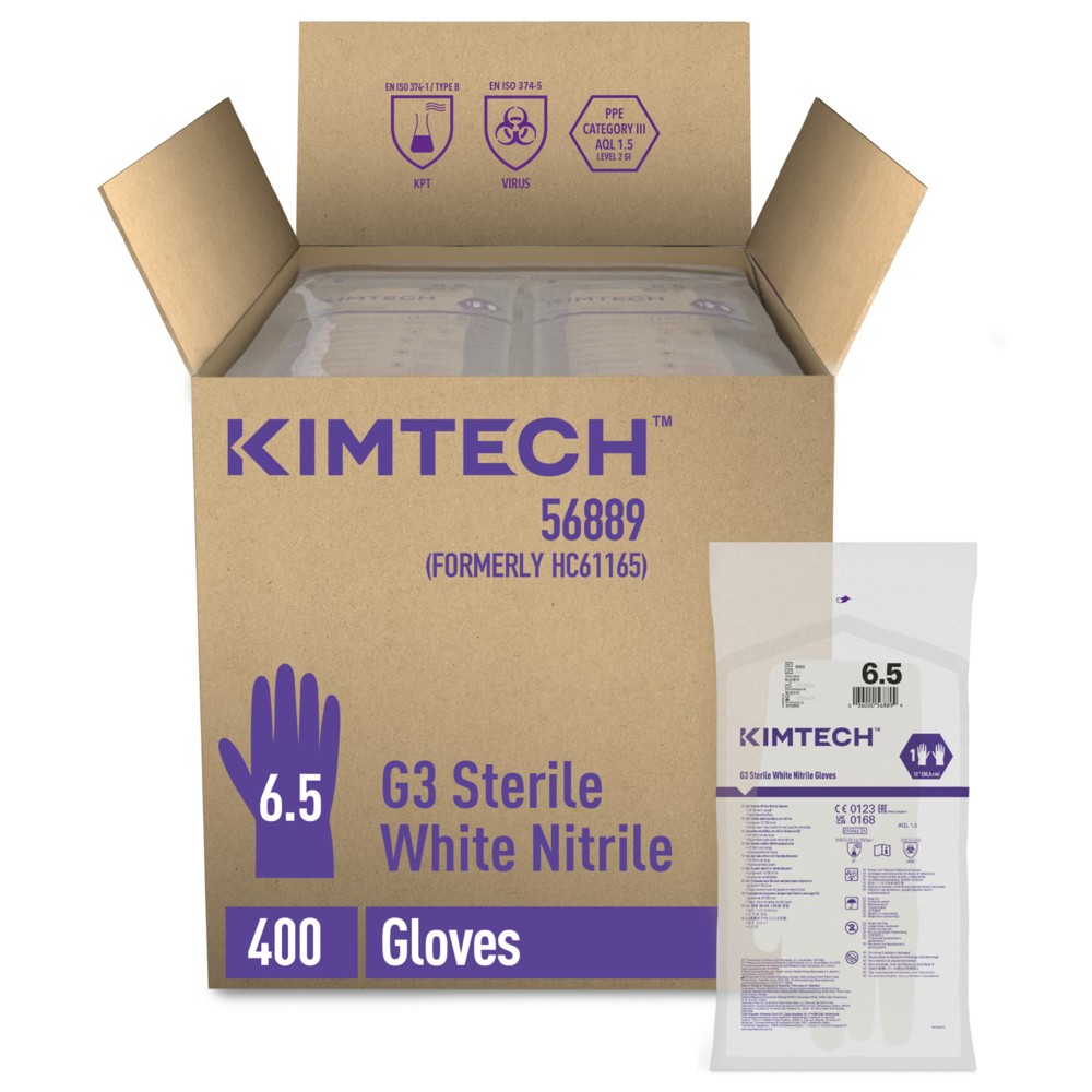Kimberly-Clark Kimtech™ G3 Sterile White Nitrile Gloves 12" HS