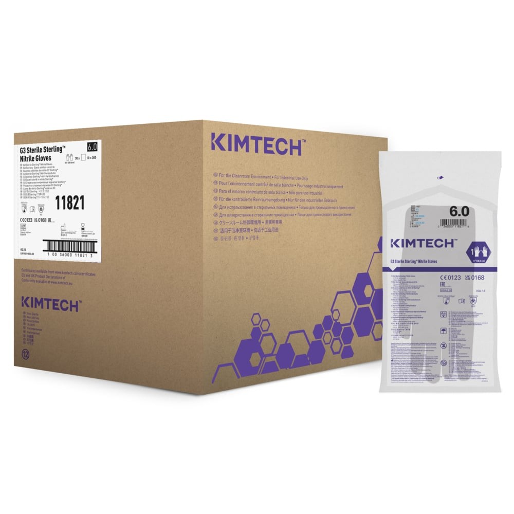 Kimberly-Clark Kimtech™ G3 Sterile Sterling Nitrile Gloves 12" HS