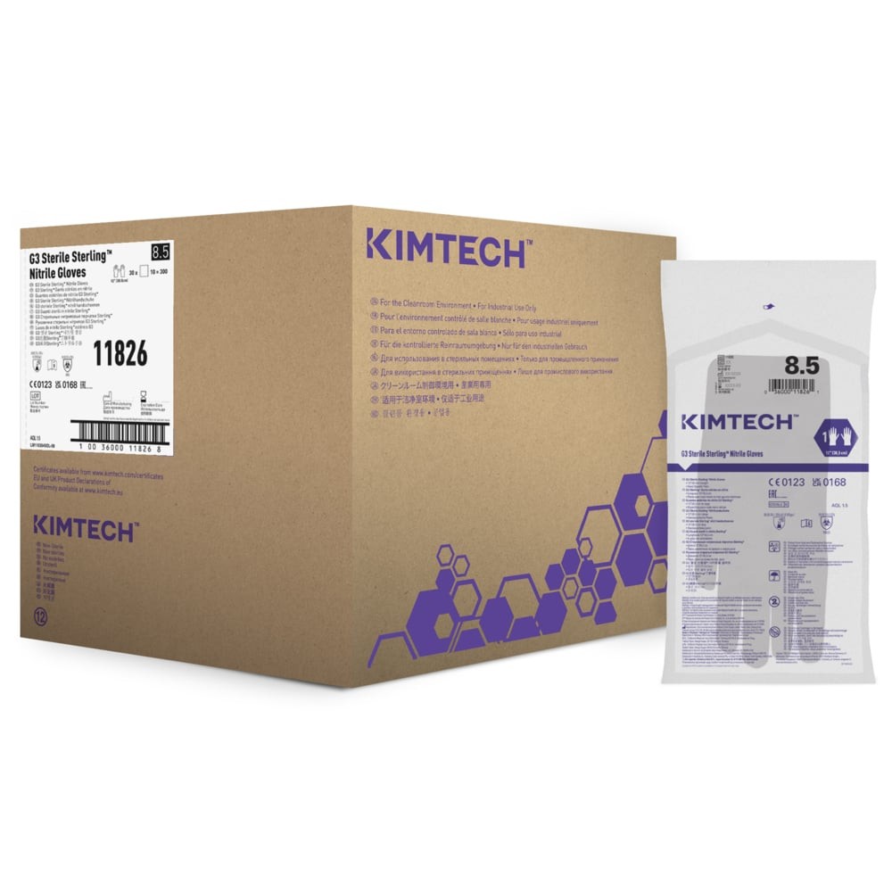 Kimberly-Clark Kimtech™ G3 Sterile Sterling Nitrile Gloves 12" HS