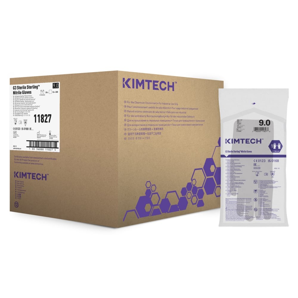 Kimberly-Clark Kimtech™ G3 Sterile Sterling Nitrile Gloves 12" HS