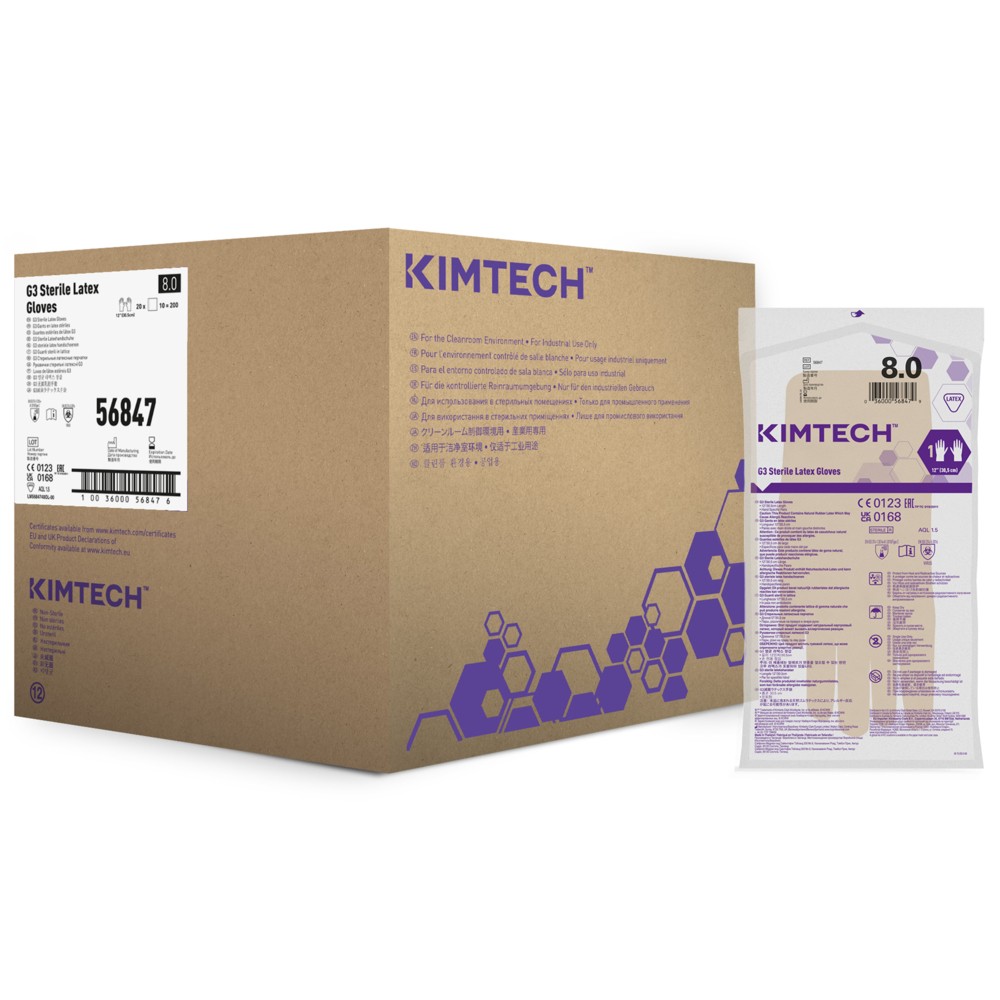 Kimberly-Clark Kimtech™ G3 Sterile Latex Gloves 12" HS