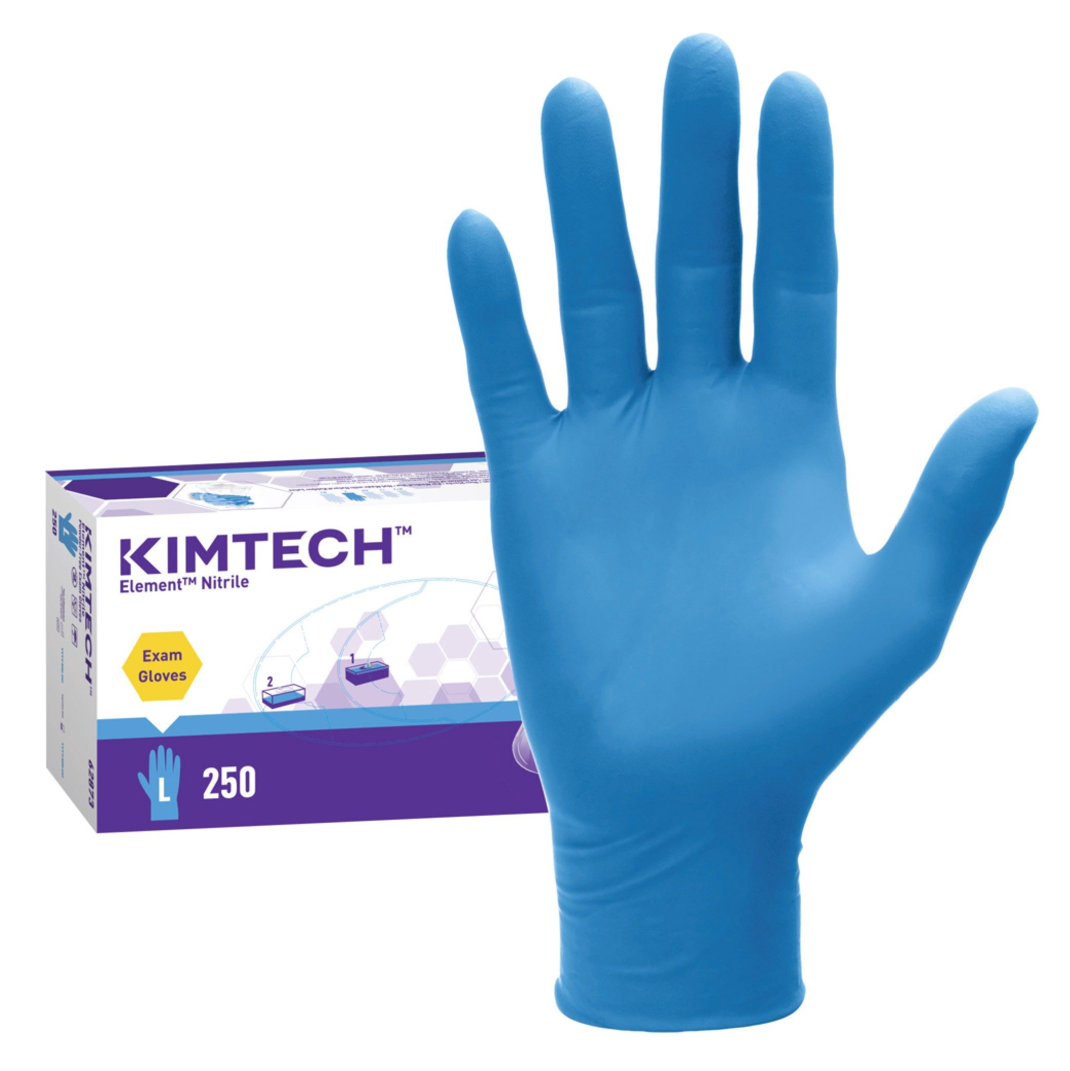 Kimberly-Clark Kimtech™ Element™ Nitrile Gloves, Powder Free, Non-sterile, Blue 9"