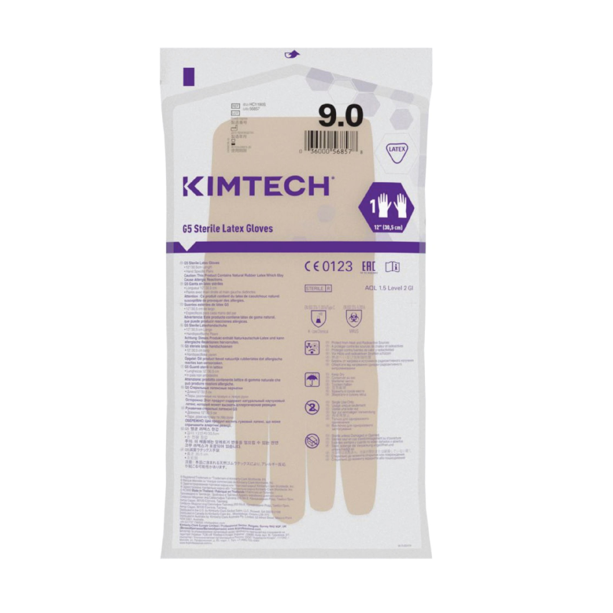 Kimberly-Clark Kimtech™ G5 Sterile Latex Gloves 12" HS