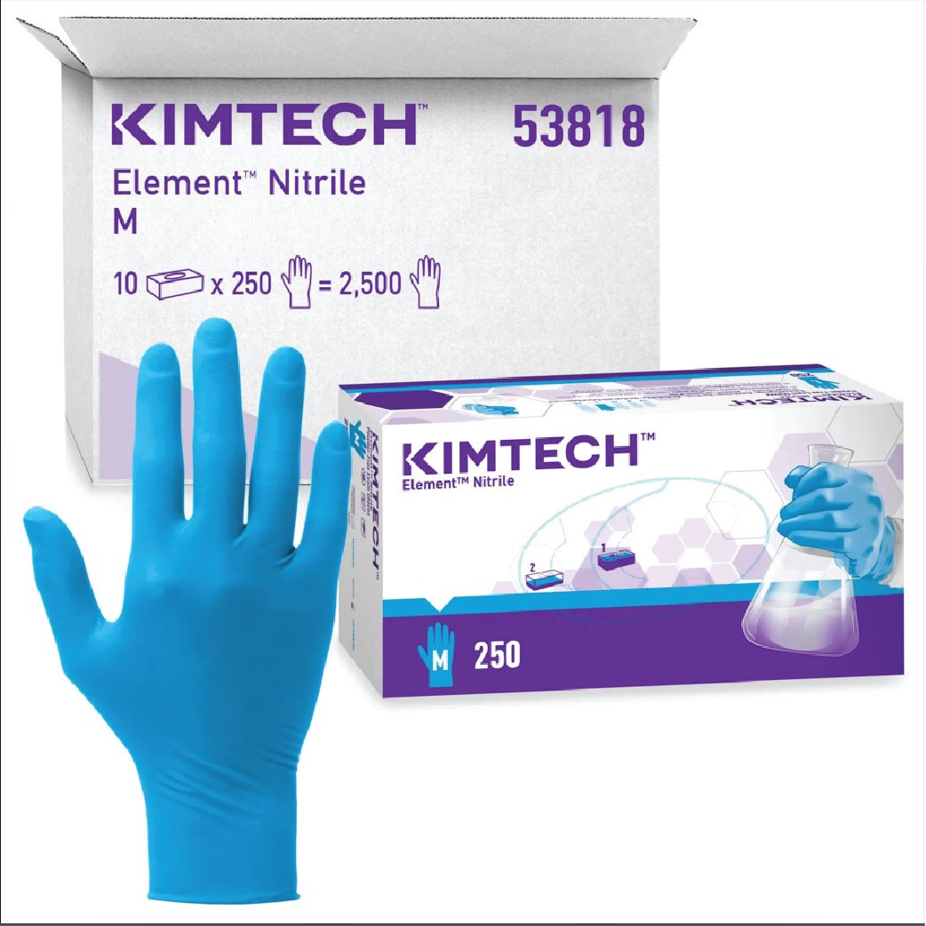 Kimberly-Clark Kimtech™ Element™ Nitrile Gloves, Powder Free, Non-sterile, Blue 9"