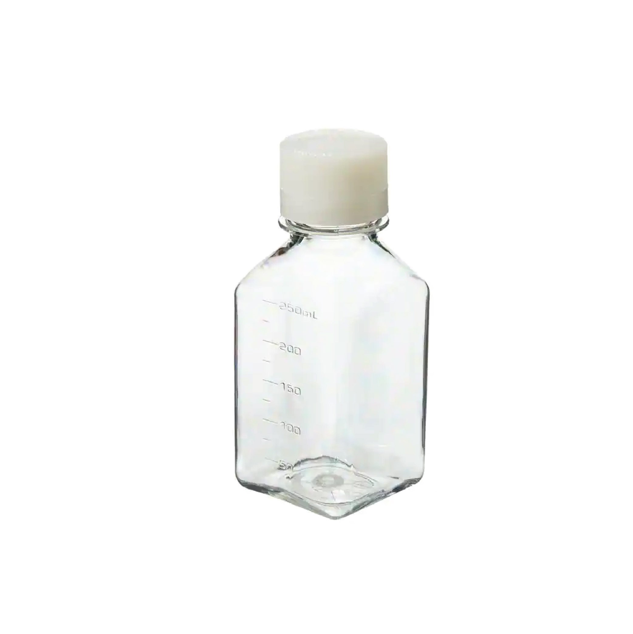 Thermo Scientific™ Nalgene™ Square PETG Media Bottles with Closure: Sterile, Shrink-Wrapped Trays