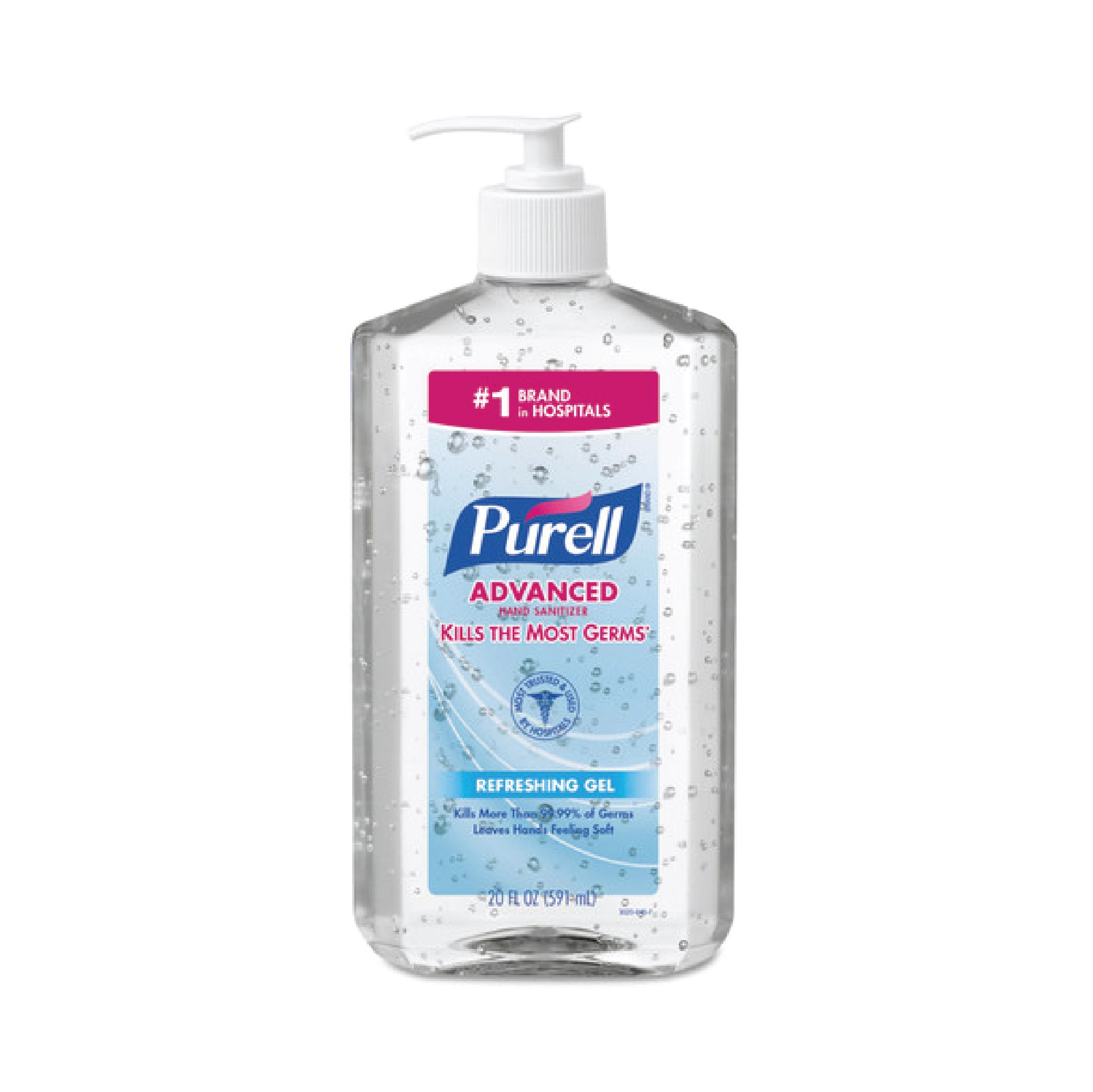 Purell® Advanced Hand Sanitizer Gel 20 oz, Pump Bottle, 12/pk