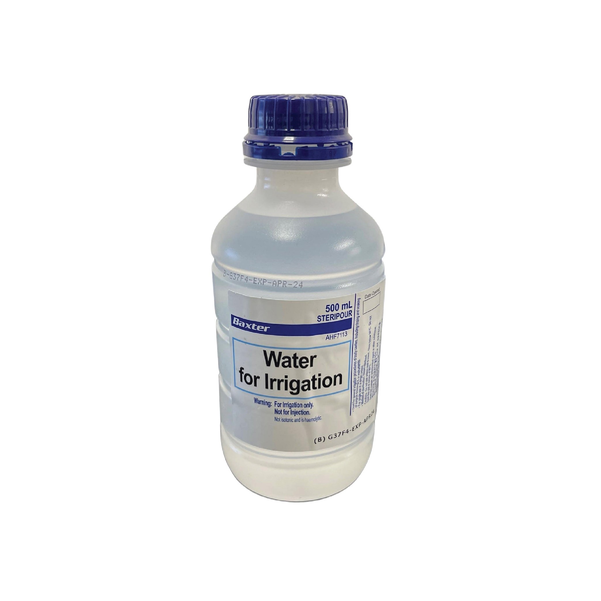 Sterile, Water for Irrigation (Solution in Pour Bottle), 500ml, 15s/case,Baxter