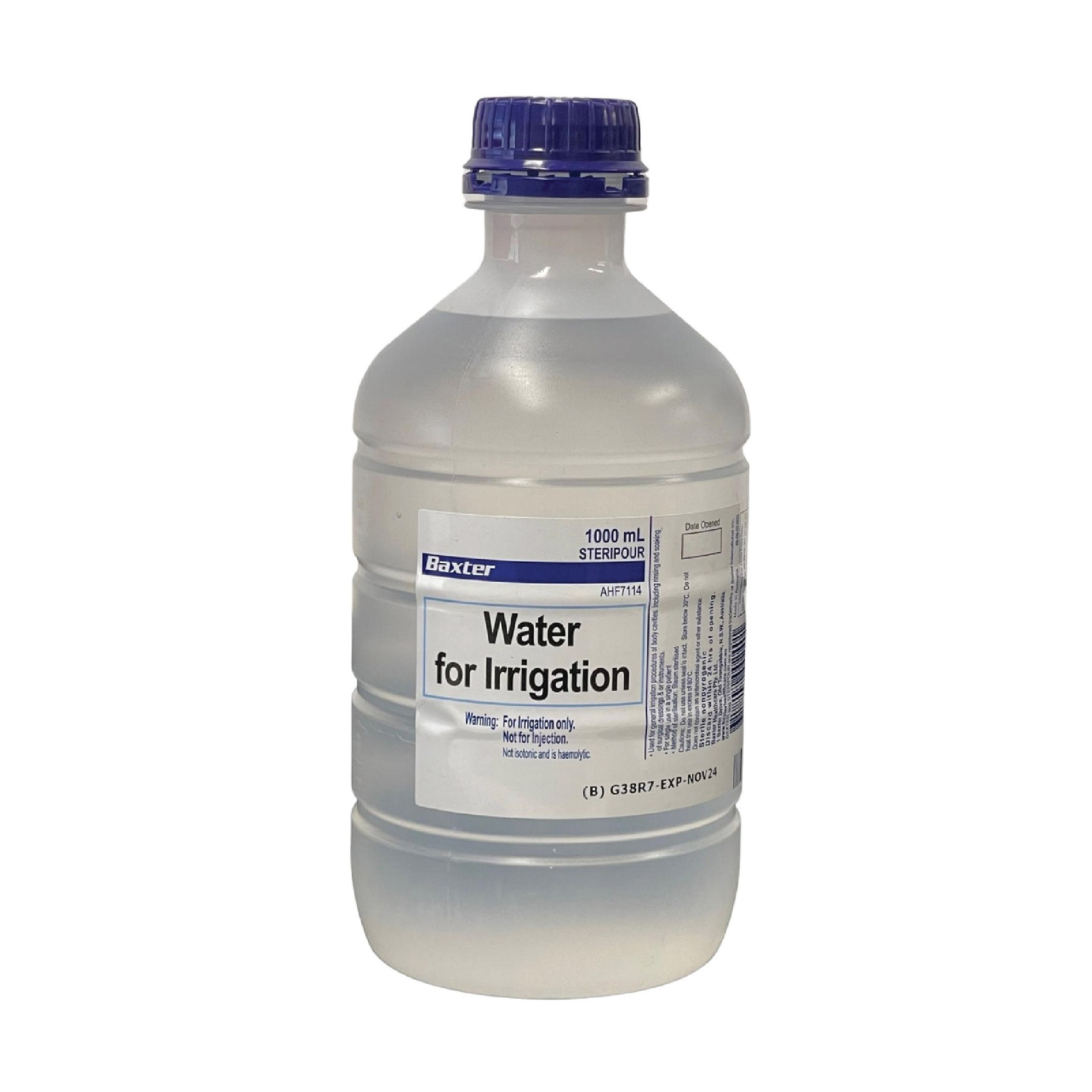 Sterile, Water for Irrigation (Solution in Pour Bottle), 500ml, 15s/case,Baxter
