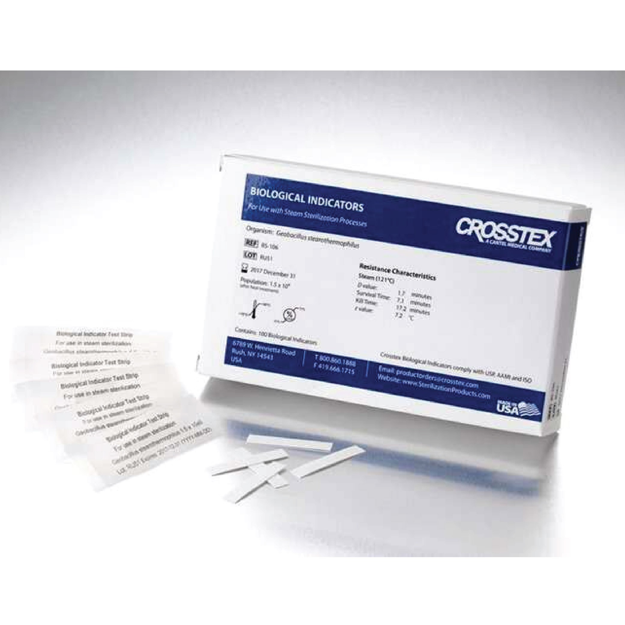 Crosstex Traditional Spore Strips - G. stearothermophilus (Cell Line 7953)