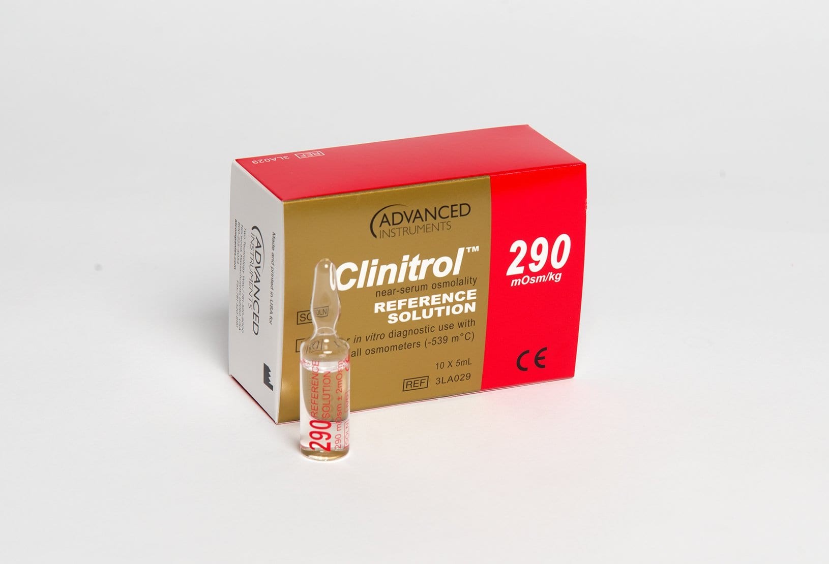 Advanced Instruments Clinitrol™ 290 Reference Solution, 10×5 mL ampules