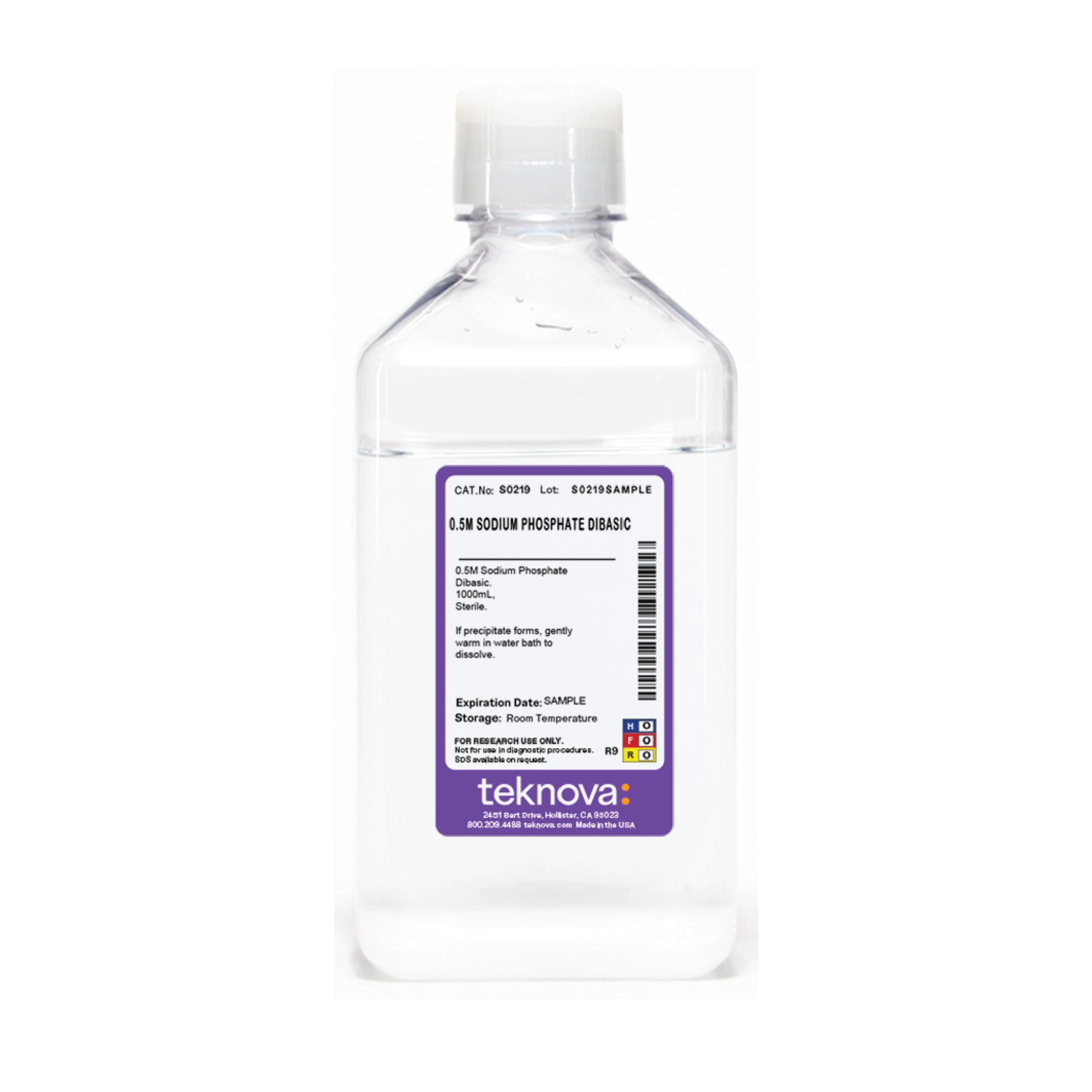 Teknova Sodium Phosphate Solution, Sterile