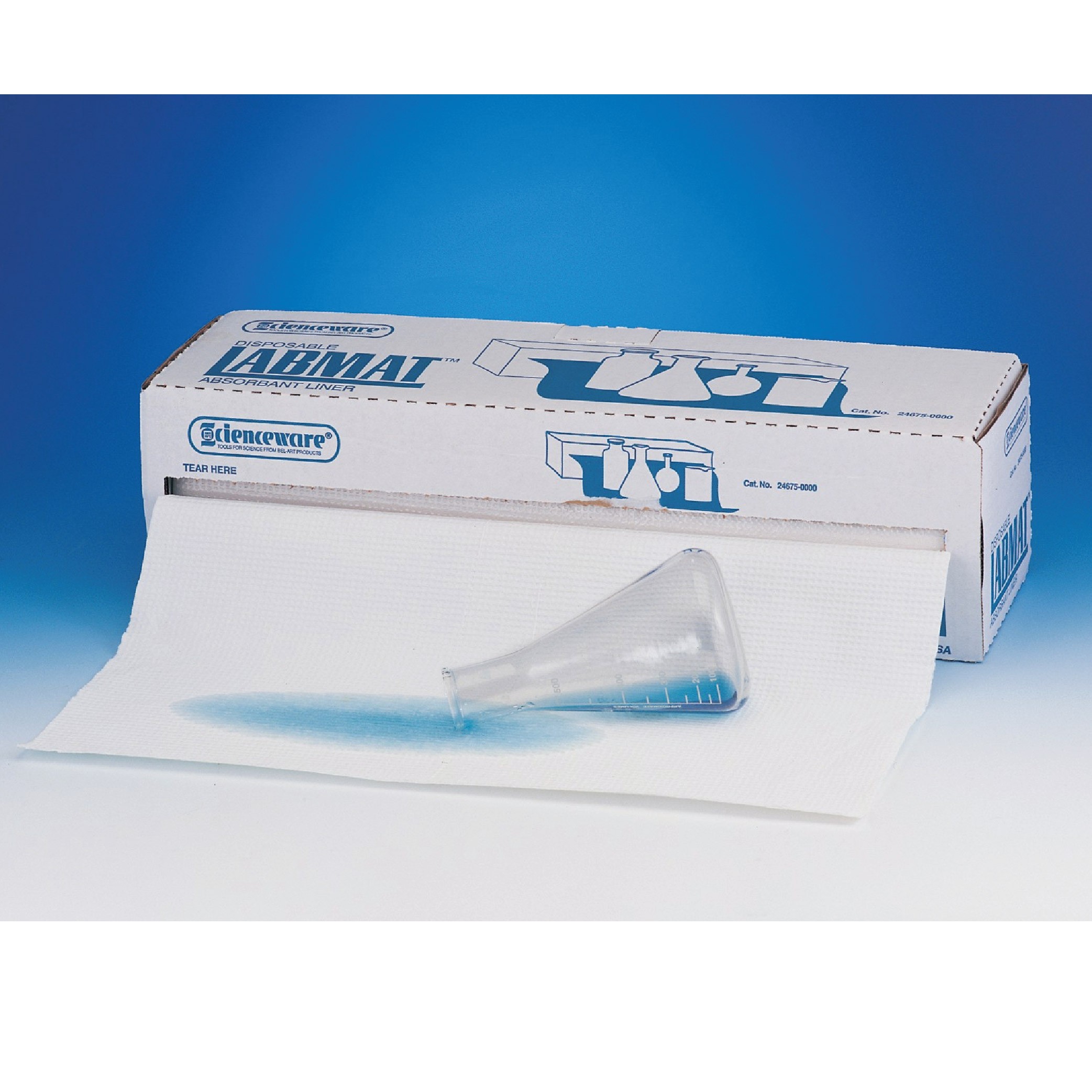 SP Bel-Art Labmat Bench Liner, 50 Feet, White