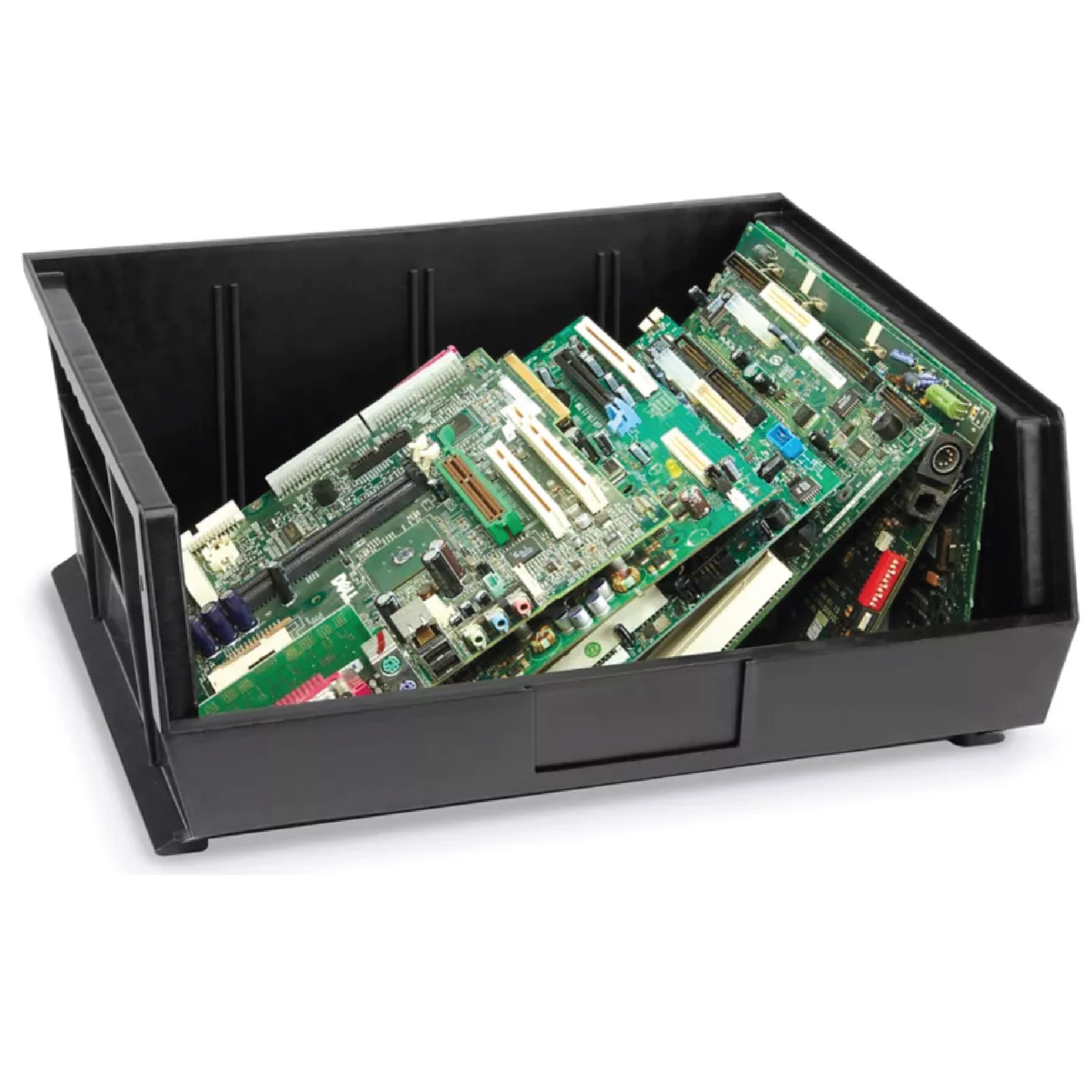 Plastic Conductive Stackable Bins - 14 3/4 x 16 1/2 x 7"
