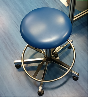 Blue Cleanroom chair with stopper