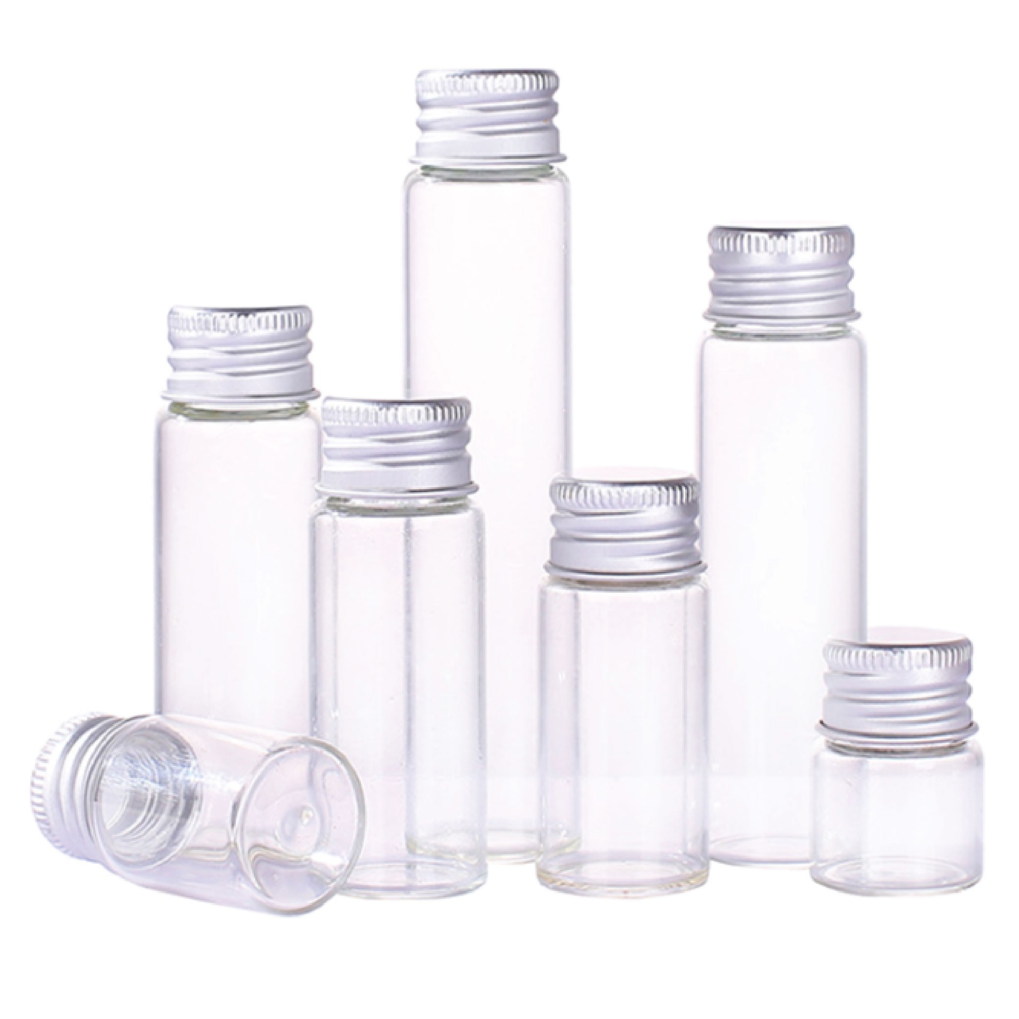 15mL Aluminium Cap Glass Screw Bottle, 22x70mm