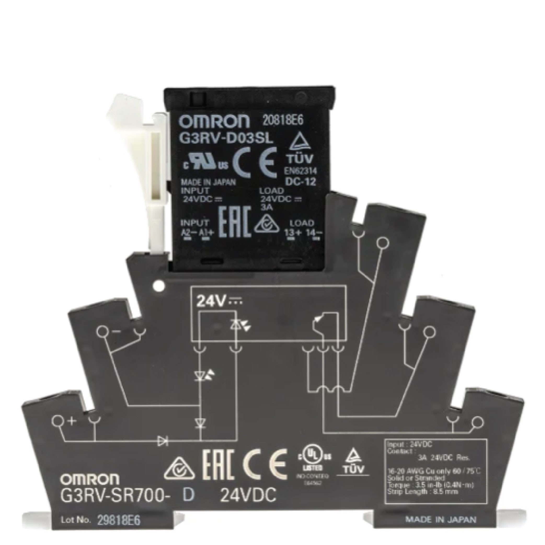 Omron Solid State Relay G3RV-D03SL Base