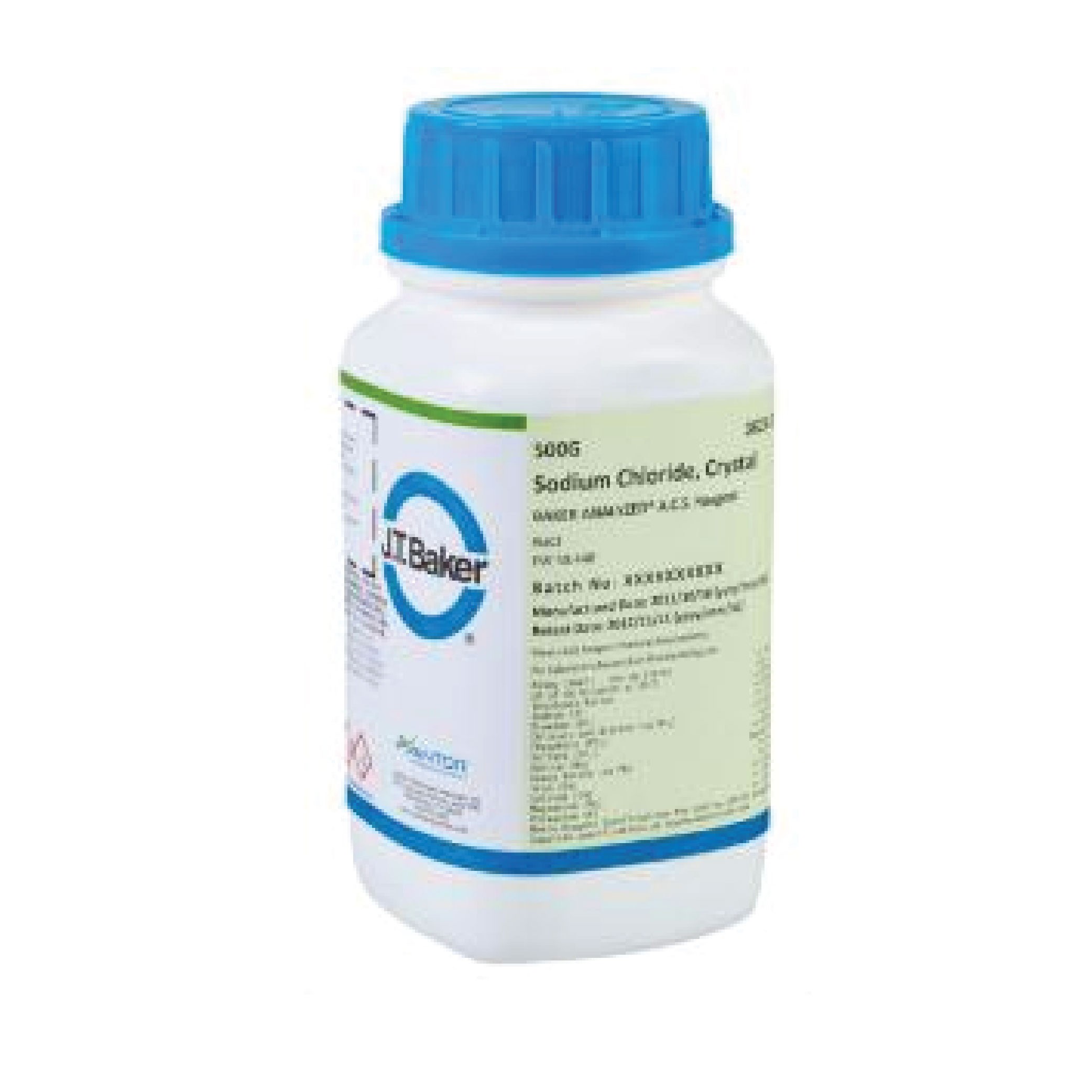 J.T. BakerTM Sodium Chloride, Crystal, BAKER ANALYZED™ A.C.S. Reagent, 500g