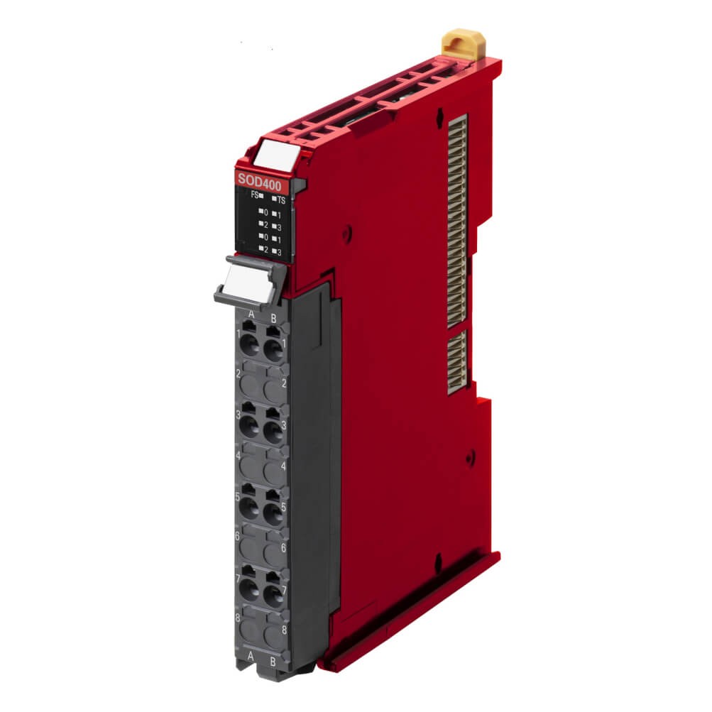 Omron 4 Digital Safety Outputs, PNP 24 VDC, 0.5 A/point, 2.0 A/NX Unit, screwless push-in connector, 12 mm wide