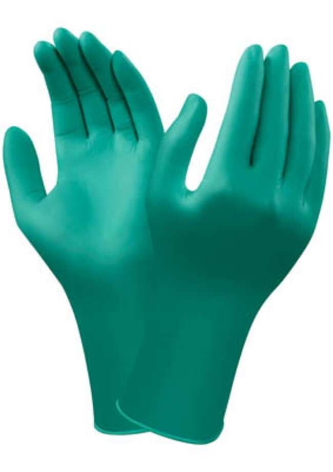 Ansell 92-500 TouchNTuff™ Disposable Powdered Green Nitrile Gloves