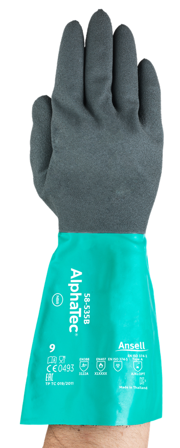 Ansell AlphaTec™ 58-535B Chemical Resistant Nitrile Gloves With ANSELL GRIP™