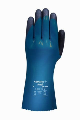 Ansell AlphaTec™ 04-004 Certified Heavy Duty PVC Chemical Protection Gloves