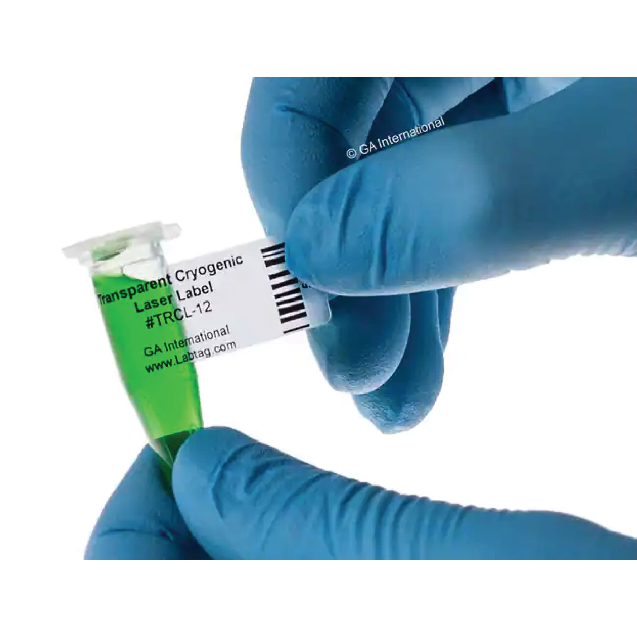 GA International Transparent Removable Cryo-LazrTAG™- Cryogenic Labels for Laser Printers
