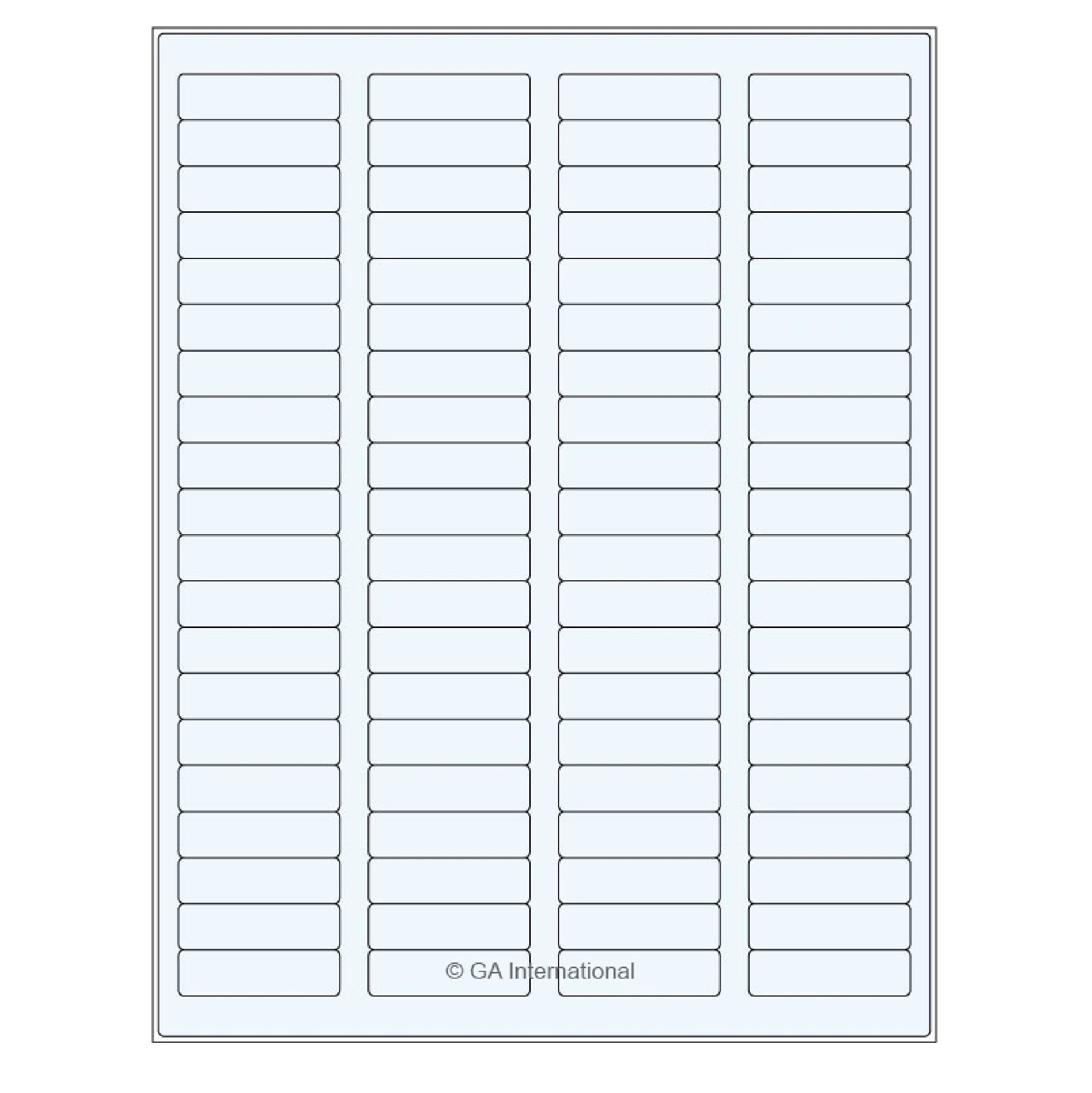 GA International Transparent Removable Cryo-LazrTAG™- Cryogenic Labels for Laser Printers