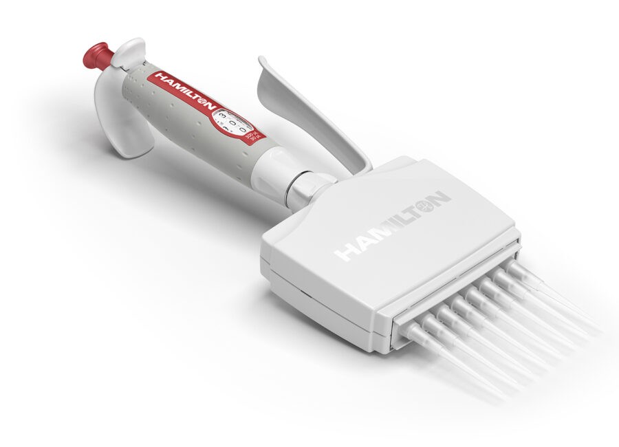 Hamilton 55019-52 8-Channel Adjustable Volume SoftGrip Pipette 30-300 µL