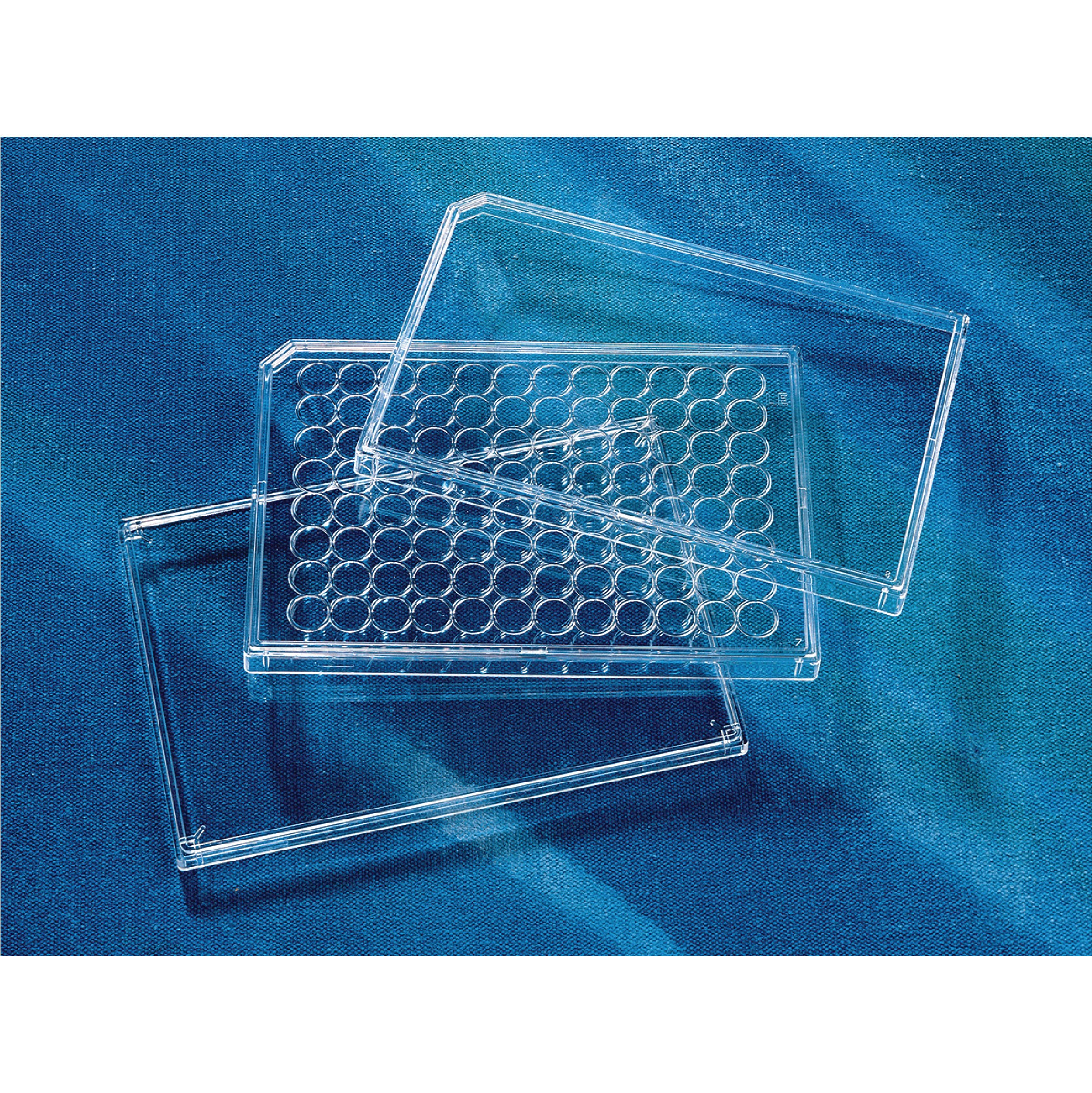 Corning® Polystyrene 96-well Microplate Low Evaporation Lid with Corner Notch, Condensation Rings, Sterile, 25 per Bag