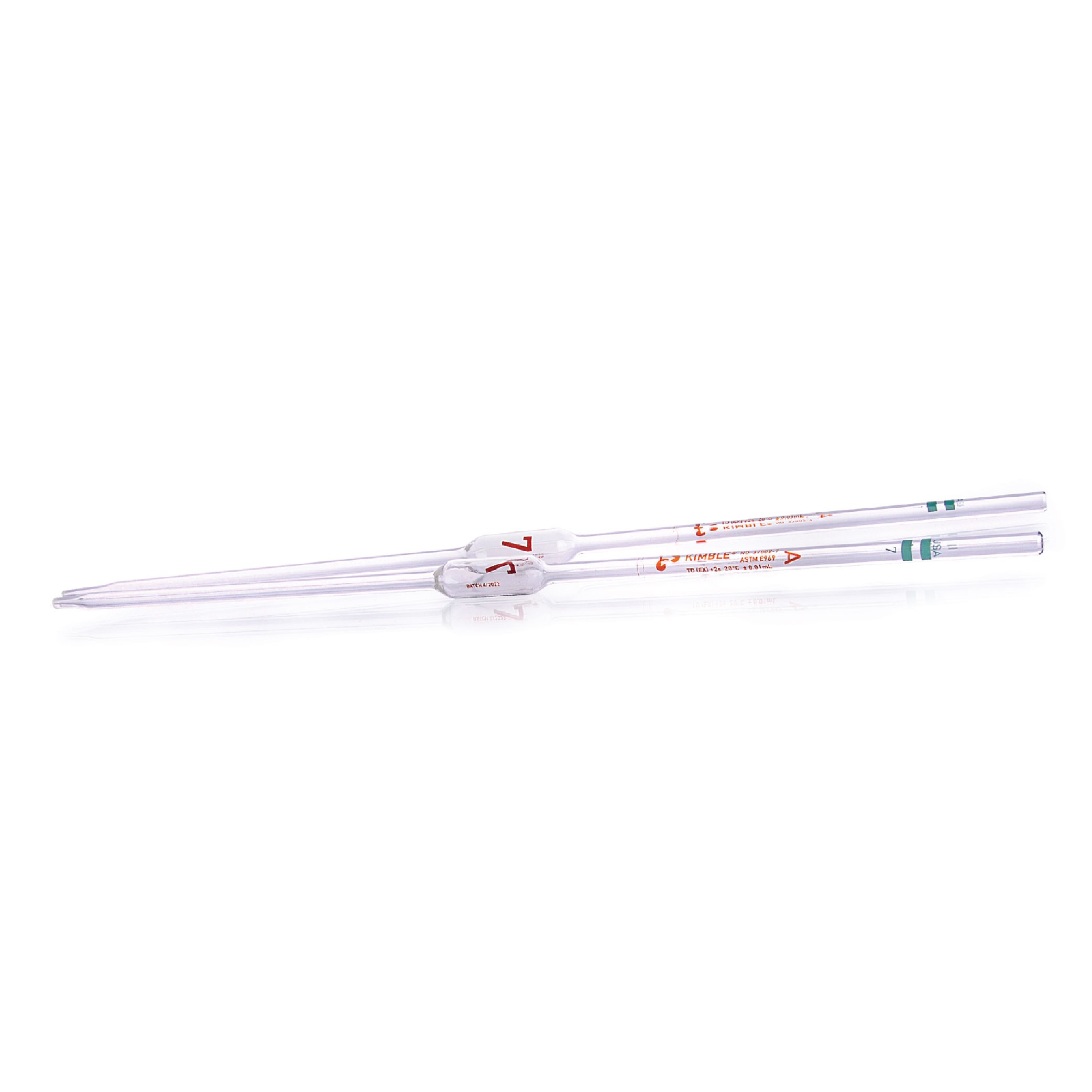 DWK Life Sciences KIMBLE® KIMAX® Volumetric Pipet, Class A, TD, Batch Certified and Serialized, 7 mL