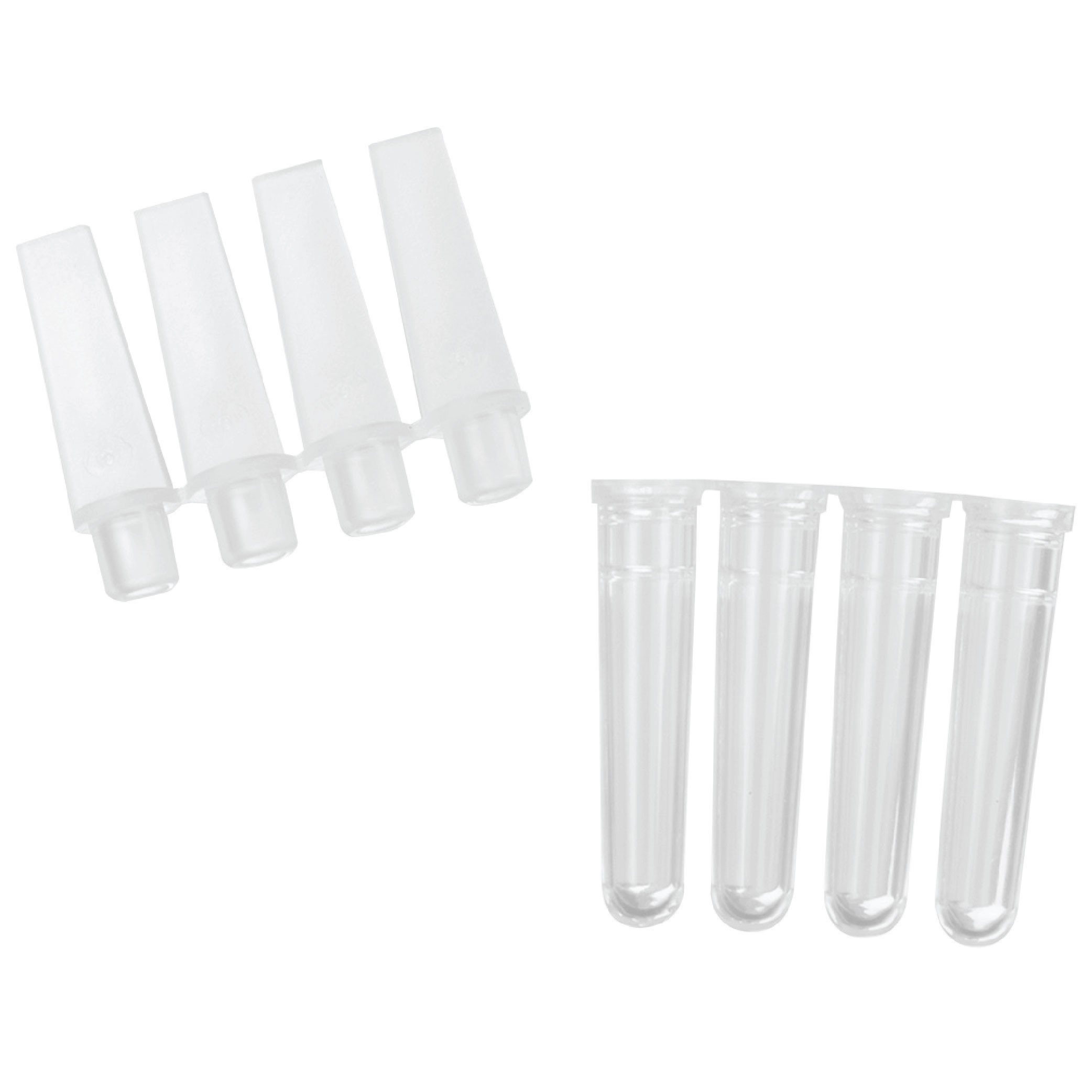 Corning Axygen® 0.1 mL Polypropylene PCR Tube Strips and Caps, 4 Tubes/Strip, 4 Caps/Strip, Clear, Nonsterile
