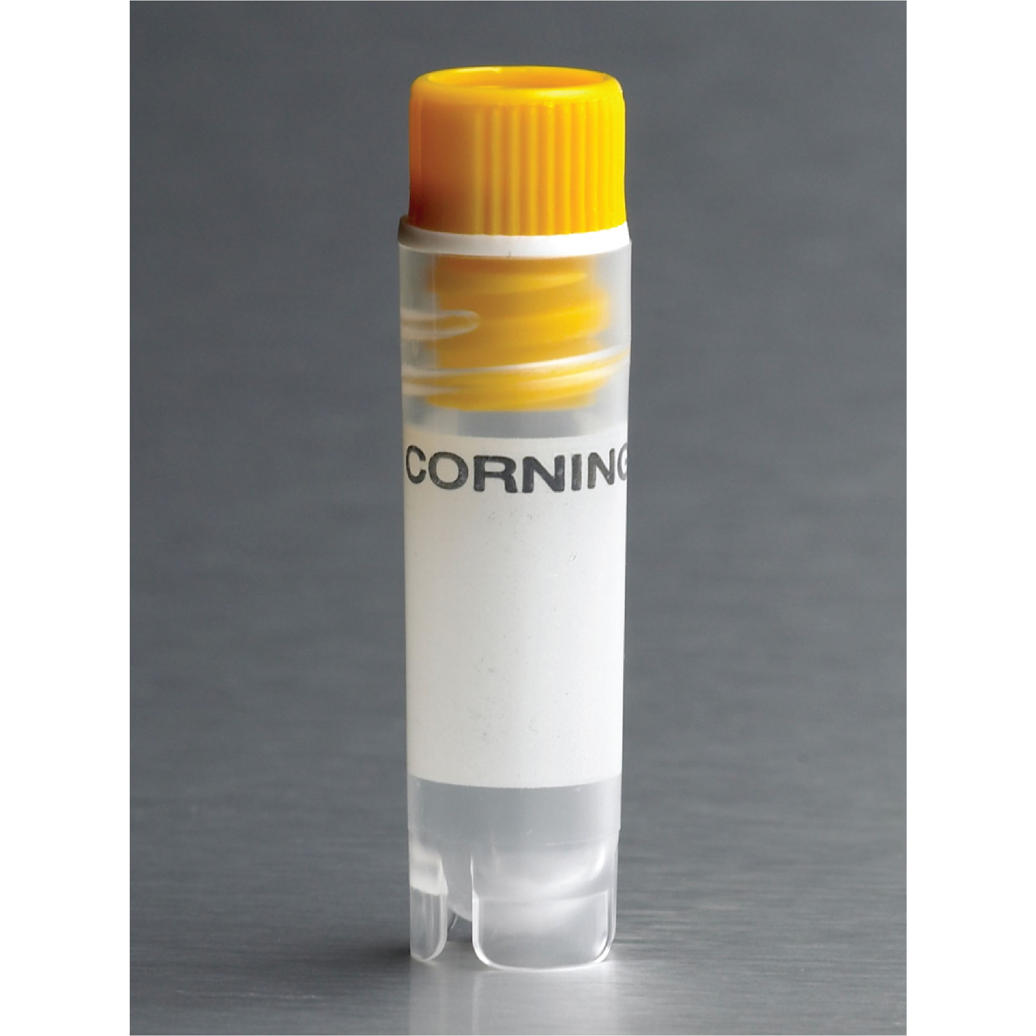Corning® 2 mL Yellow Cap Internal Threaded Polypropylene Cryogenic Vial, Self-Standing with Round Bottom