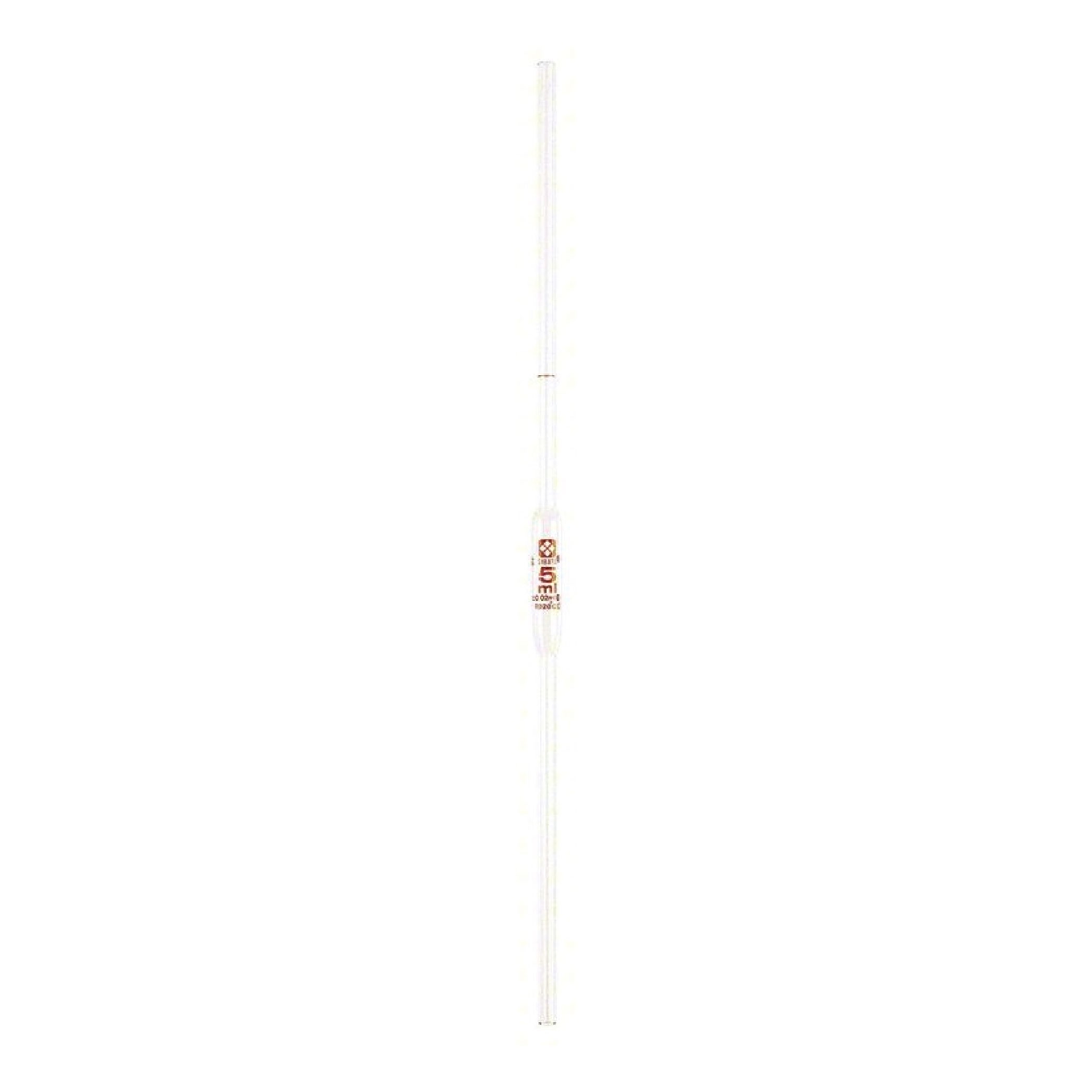 SIBATA Volumetric Pipette 5 mL Capacitypip, Glass, B, Non-Sterile, 12 PK