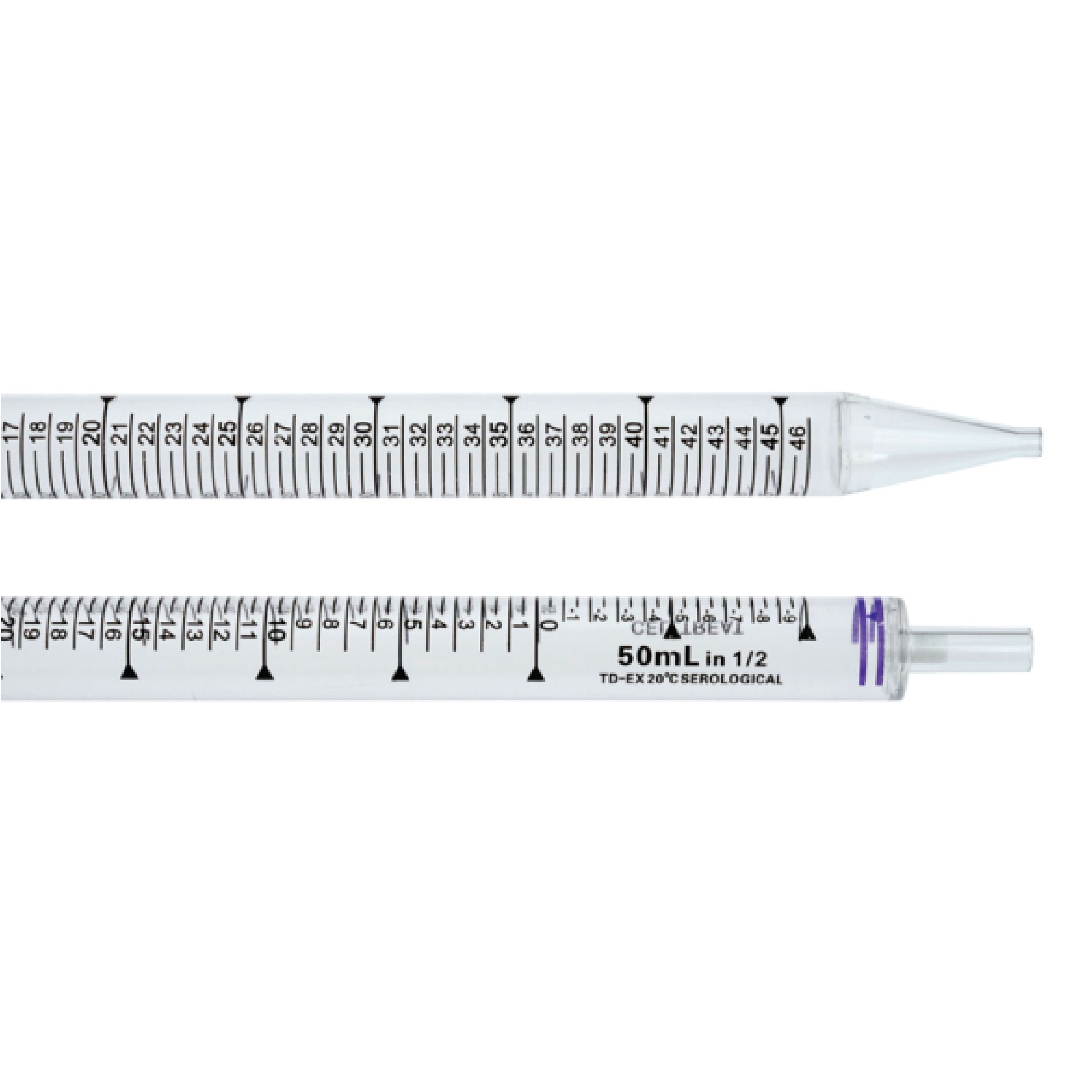CELLTREAT 50mL Serological Pipet, Individual Paper/Plastic Wrapper Packed in Bags, Sterile