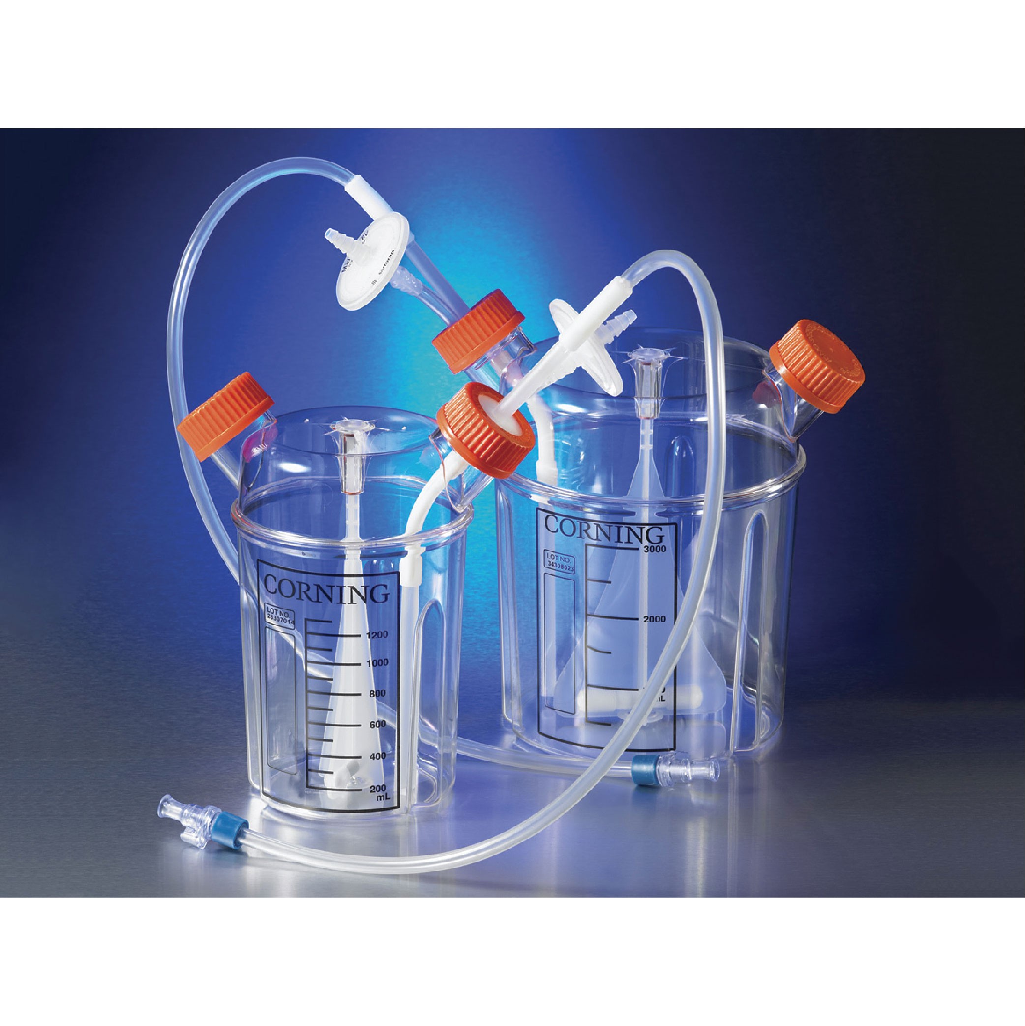 Corning® 3L Disposable Spinner Flask, Solid Cap, Sterile, with MPC Accessory