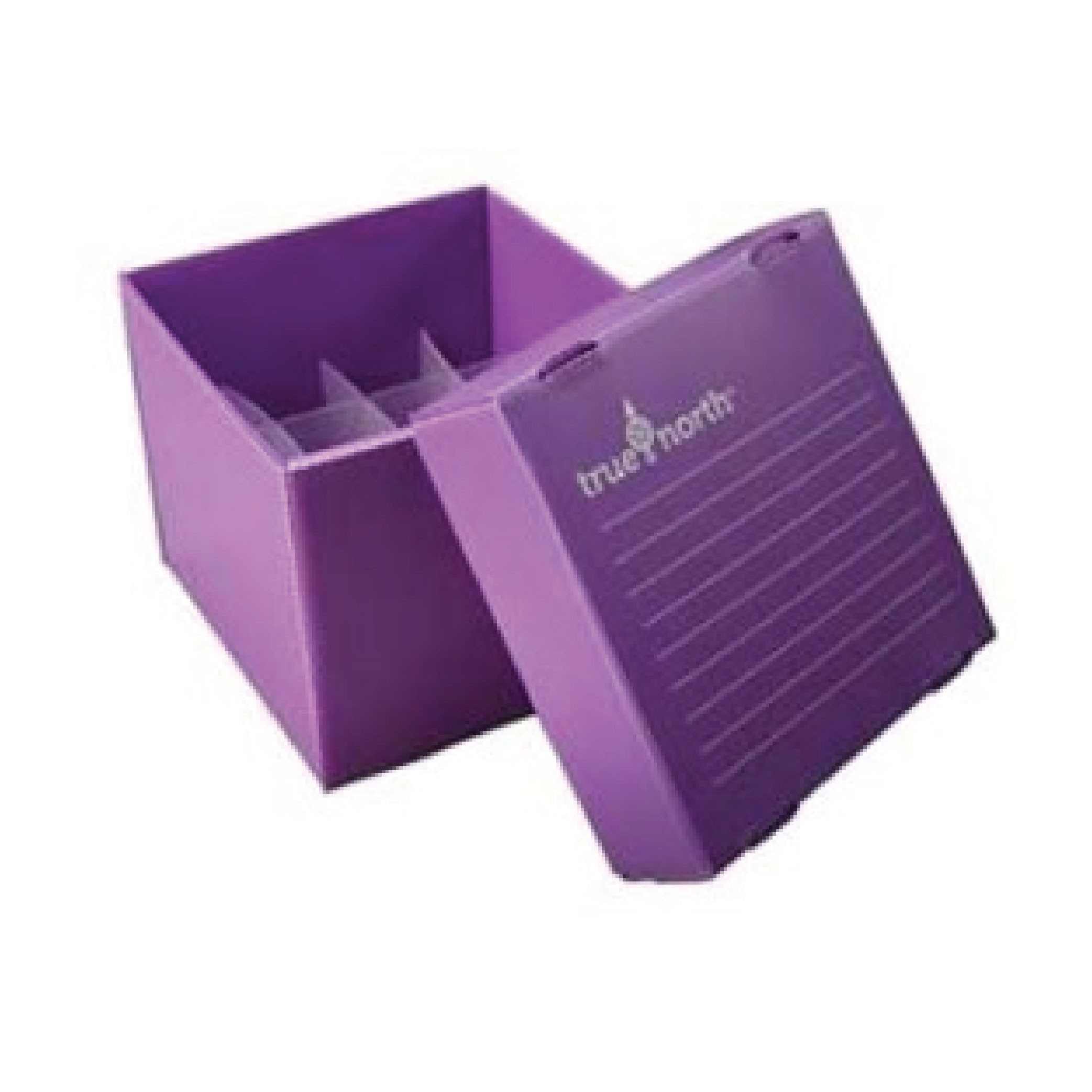 Heathrow Scientific HS120369 True North Freezer Box, 16 Wells, Purple