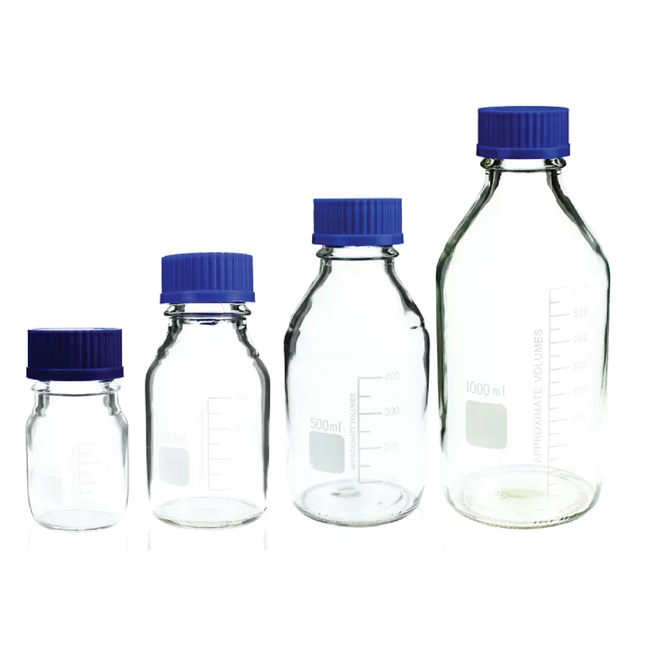Media Bottle with Blue Screw Cap