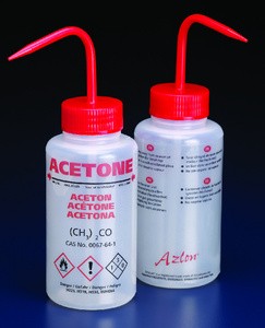 AZLON® Wash Bottle, wide neck, multi-lingual, non-vented, LDPE, 500mL