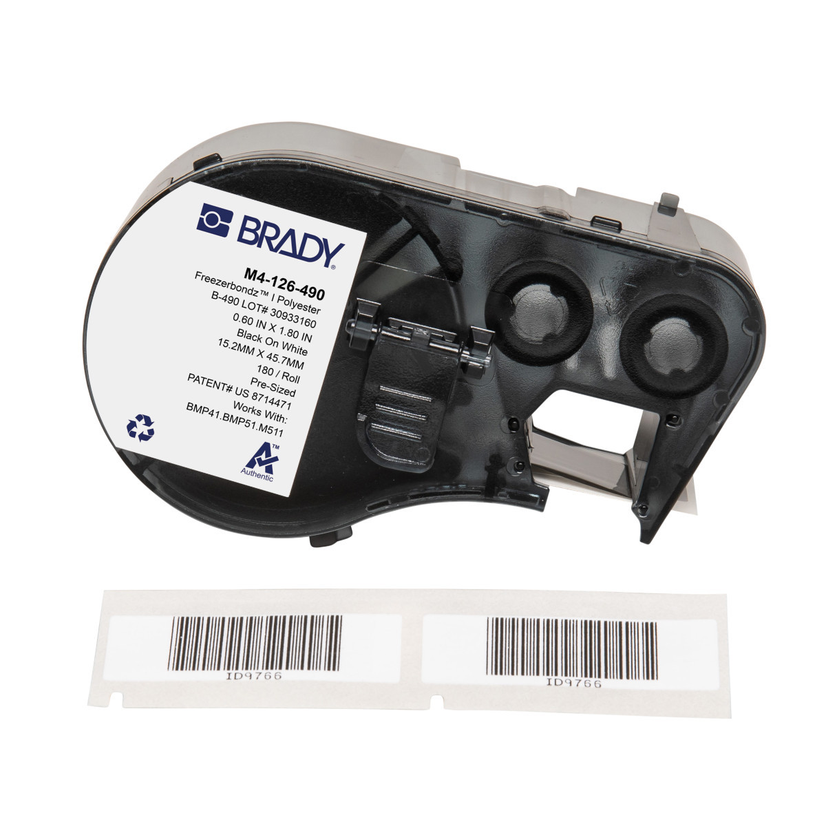 FreezerBondz™ Cryogenic Matte Polyester Labels 0.6"H x 1.8"W BK/WT (180/roll)