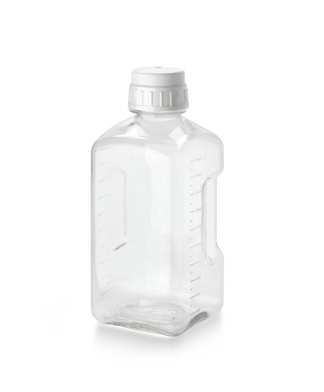 Nalgene™ Square PETG Platinum Certified Clean Media Bottle