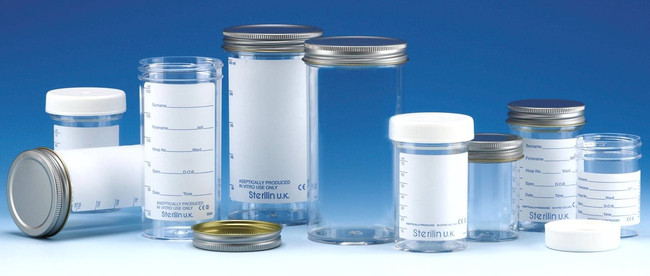 Sterilin™ Polystyrene Containers, 60mL to 250mL