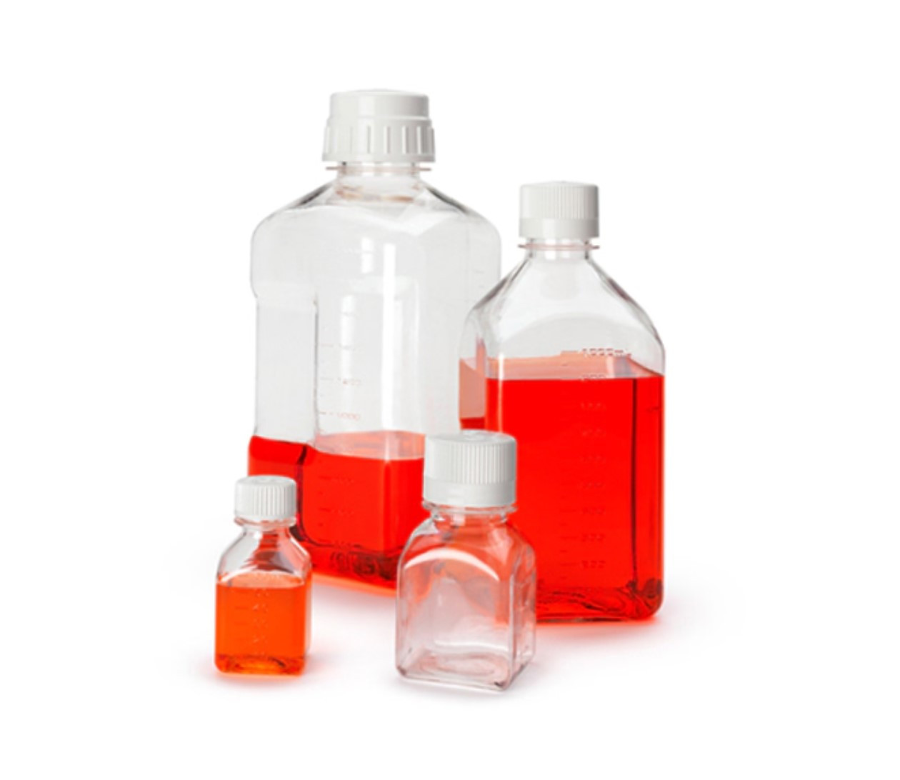 Nalgene™ Square PETG Media Bottles with Closure
