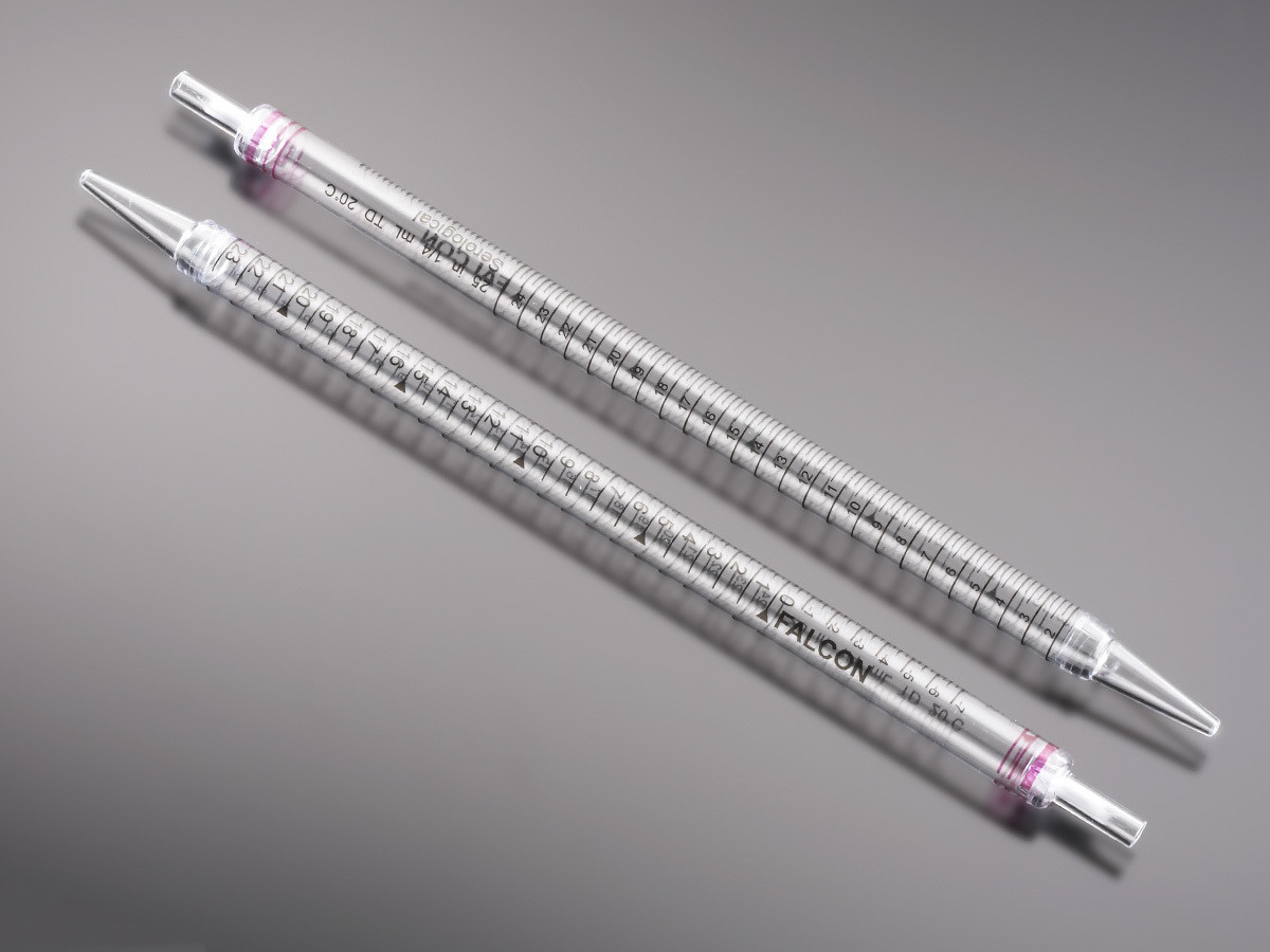 Falcon® 25 mL Serological Pipet, Polystyrene, Space Saver, 0.25 Increments, Sterile