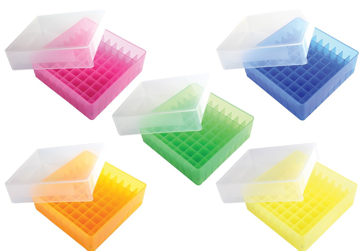 81-Well Tube Storage Box, Assorted
