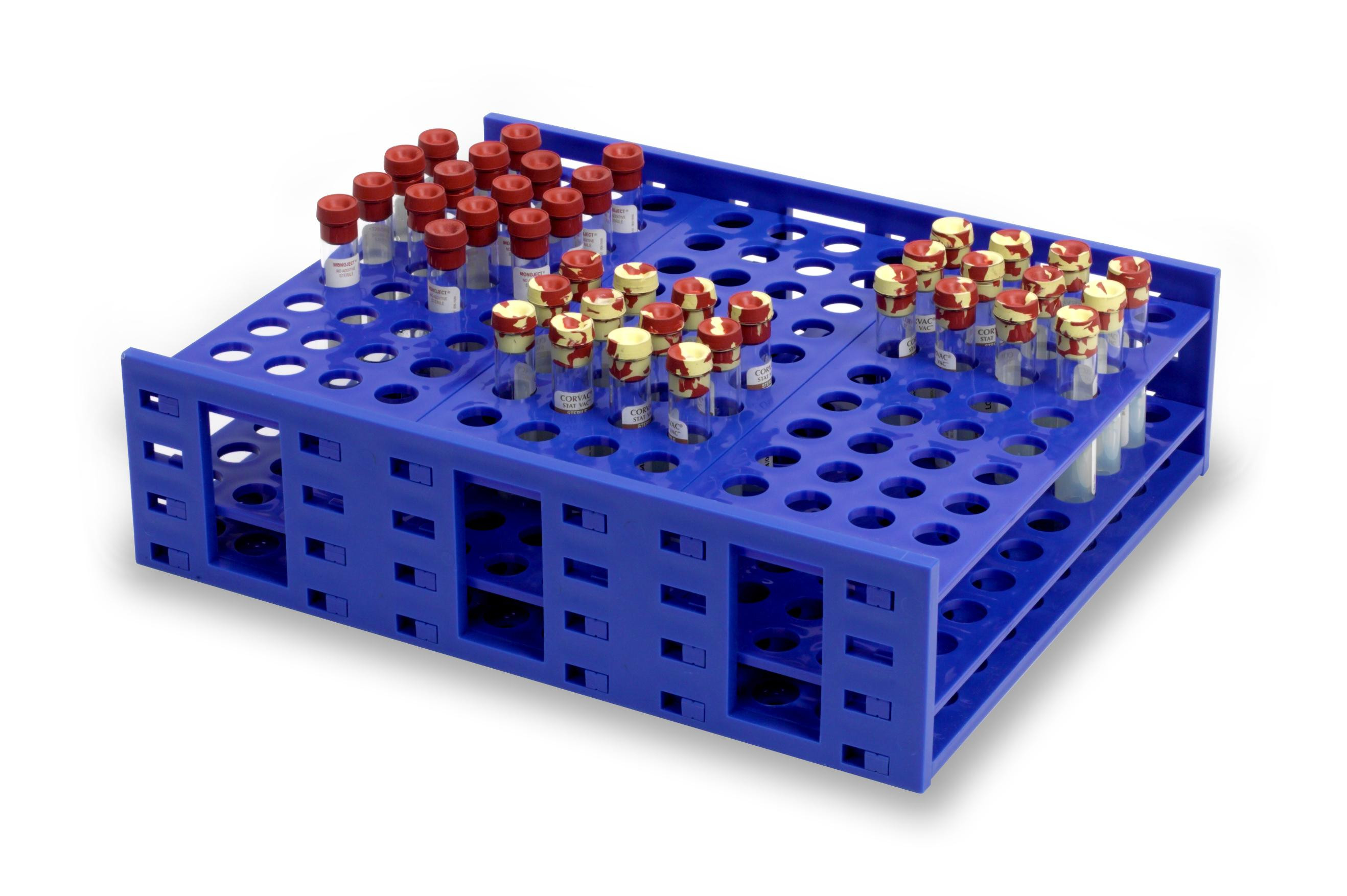 Mega Racks® Tube Rack for 13-16mm Tubes, Blue
