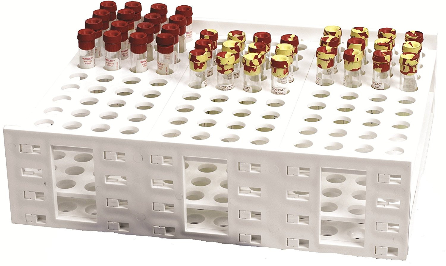 Mega Racks® Tube Rack for 13-16mm Tubes, White