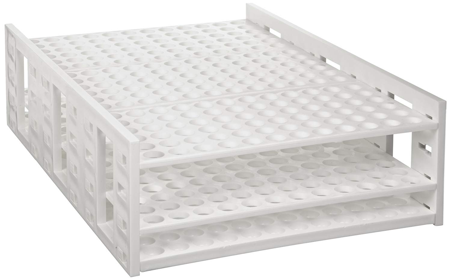 Mega Racks® Tube Rack Double for 10-13mm Tubes, White