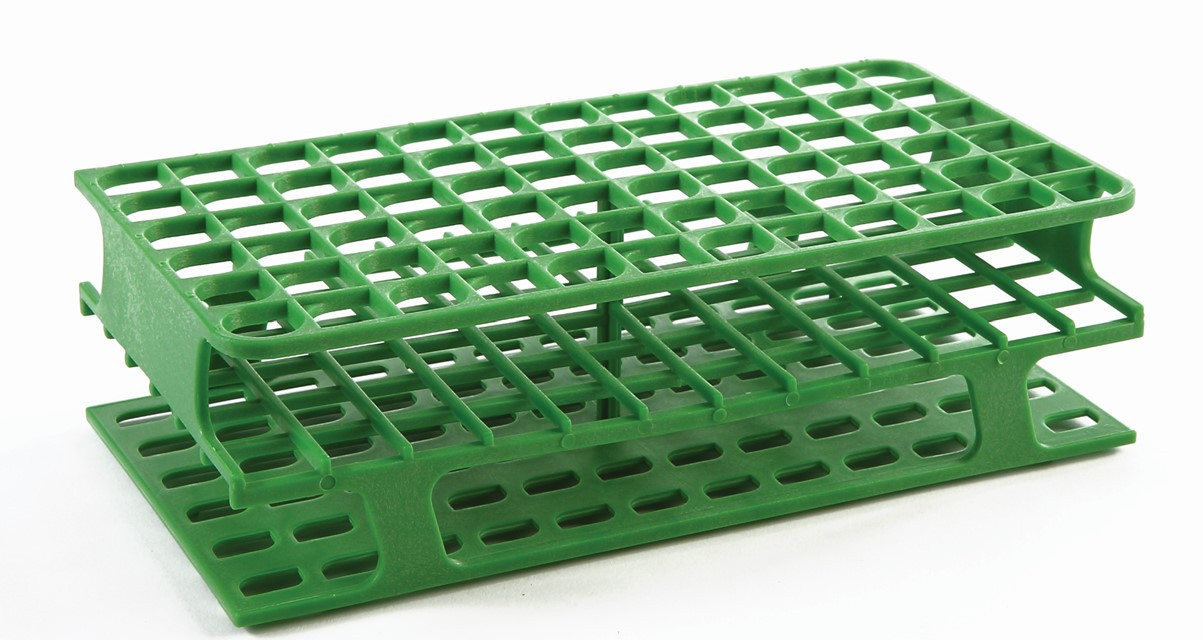 OneRack® Tube Rack Full POM 13mm 72-Place, Green