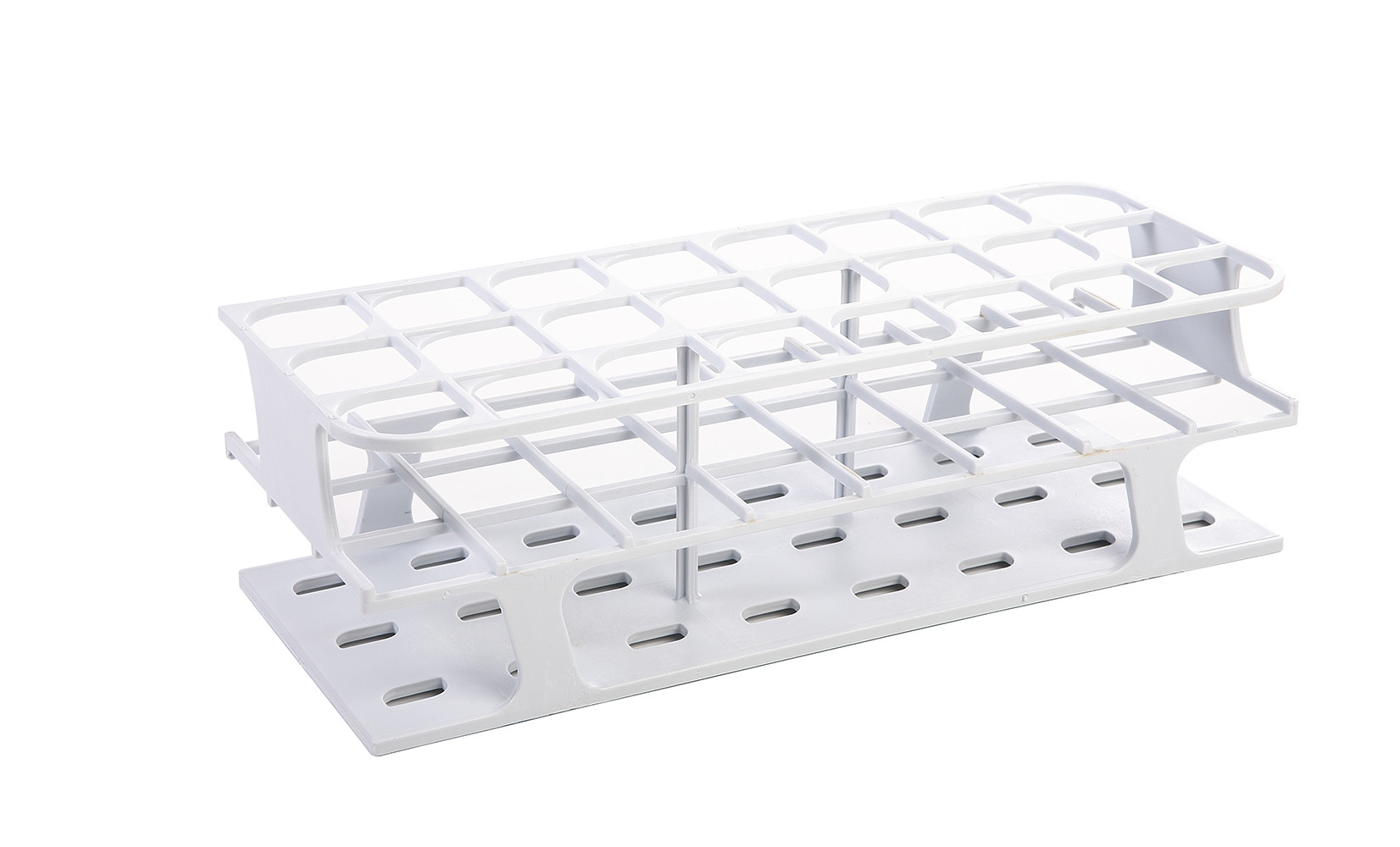 OneRack® Tube Rack Full POM 30mm 24-Place, White